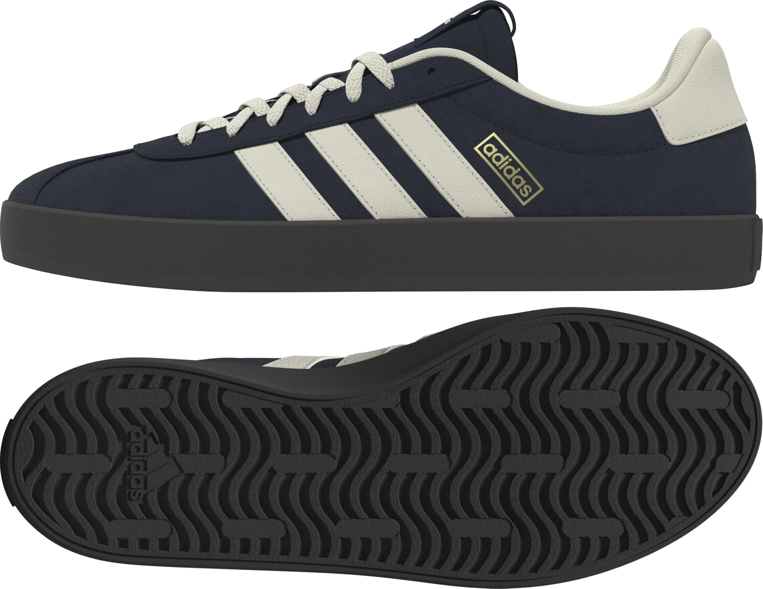 adidas VL Court 3.0 Shoes, Night Indigo/Cream White/Charcoal, 41 1/3 EU - immagine 4