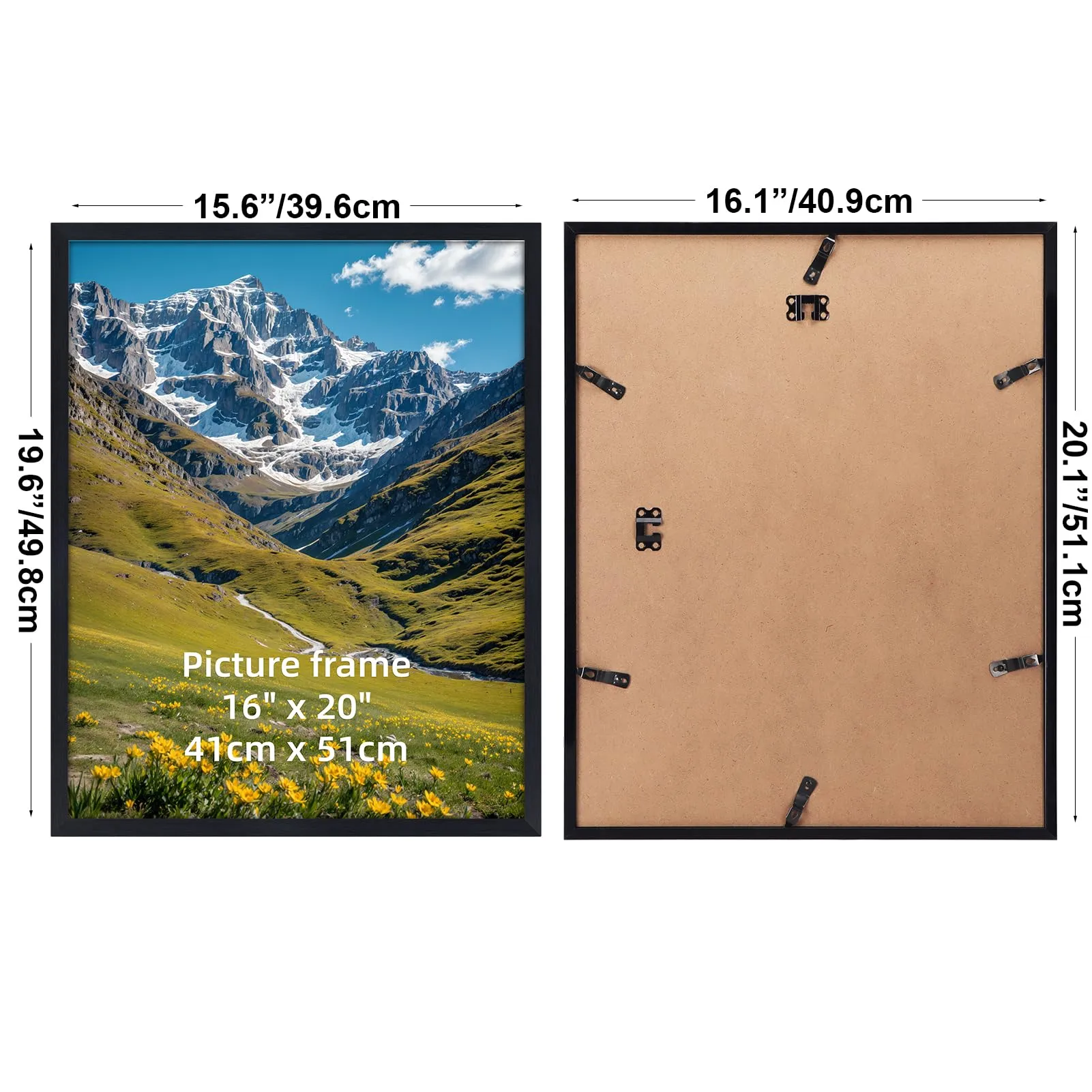 Ditwis Cornice Nera 40x50 cm per Poster, Foto e Opere d'Arte - immagine 2