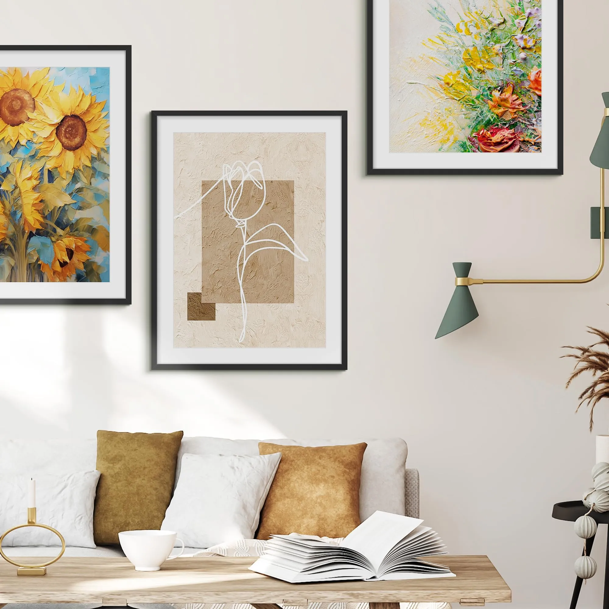 upsimples Cornici portafoto, Set da 3, 60 x 80 cm, Nero - immagine 5
