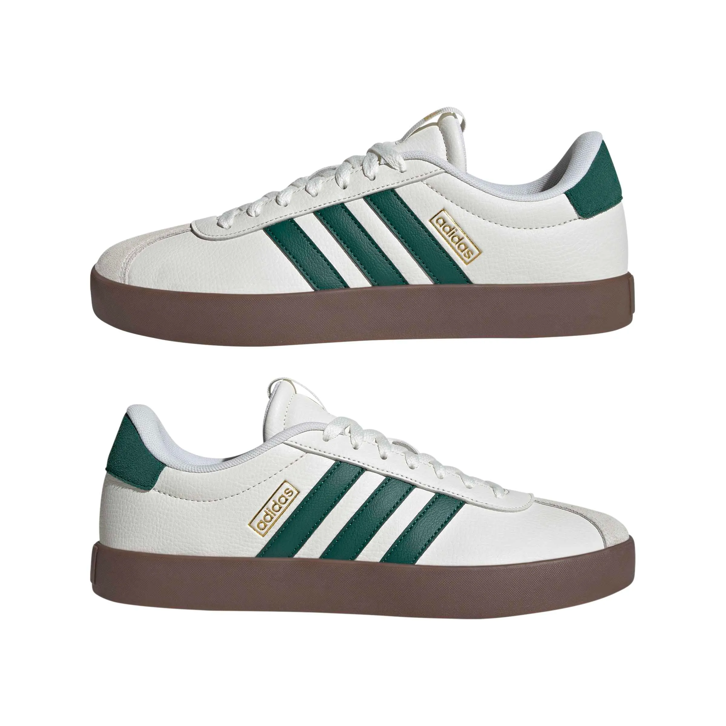 adidas VL Court 3.0 Shoes - Core White/Collegiate Green/Gum5 - 46 EU - immagine 7
