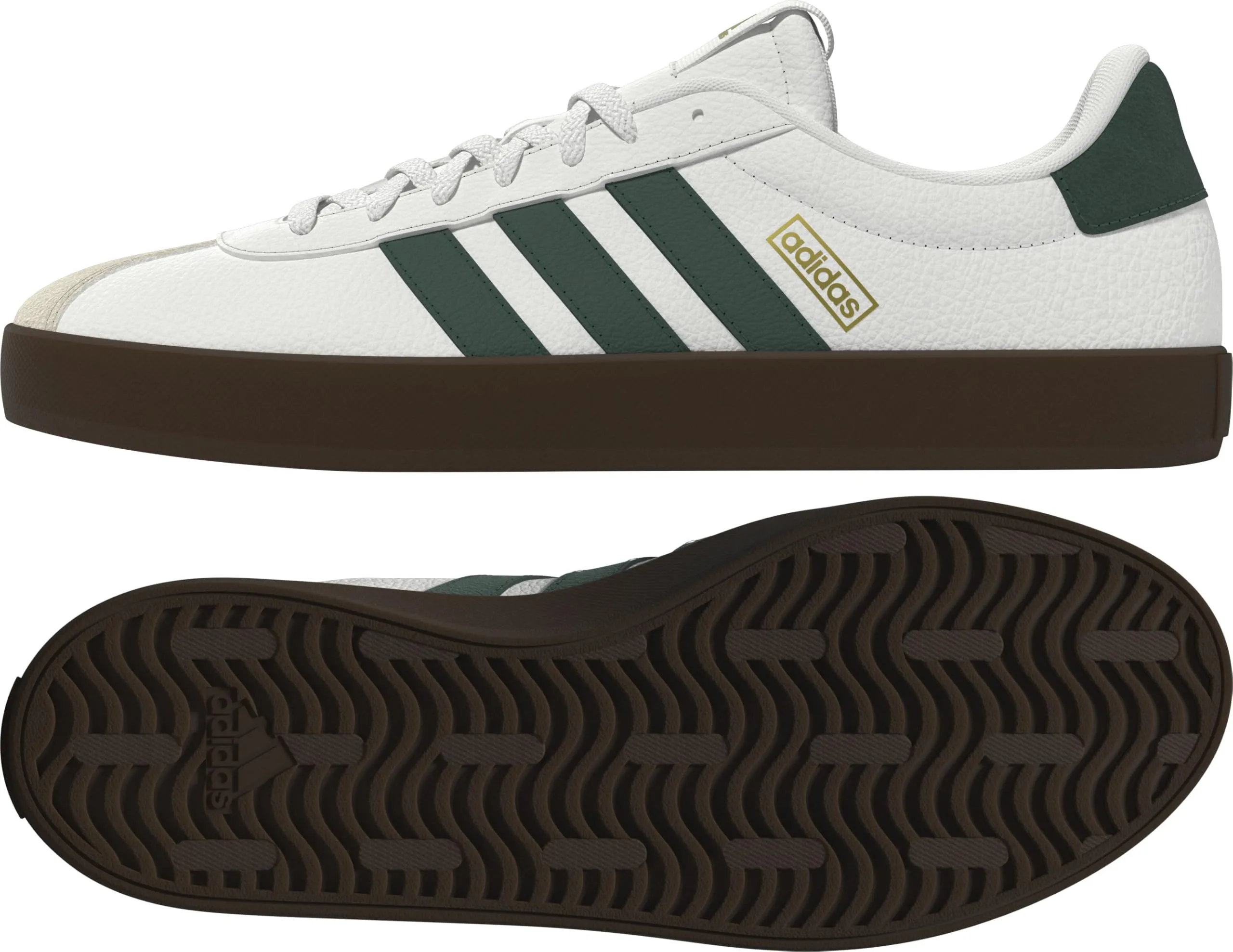 adidas VL Court 3.0 Shoes - Core White/Collegiate Green/Gum5 - 46 EU - immagine 10