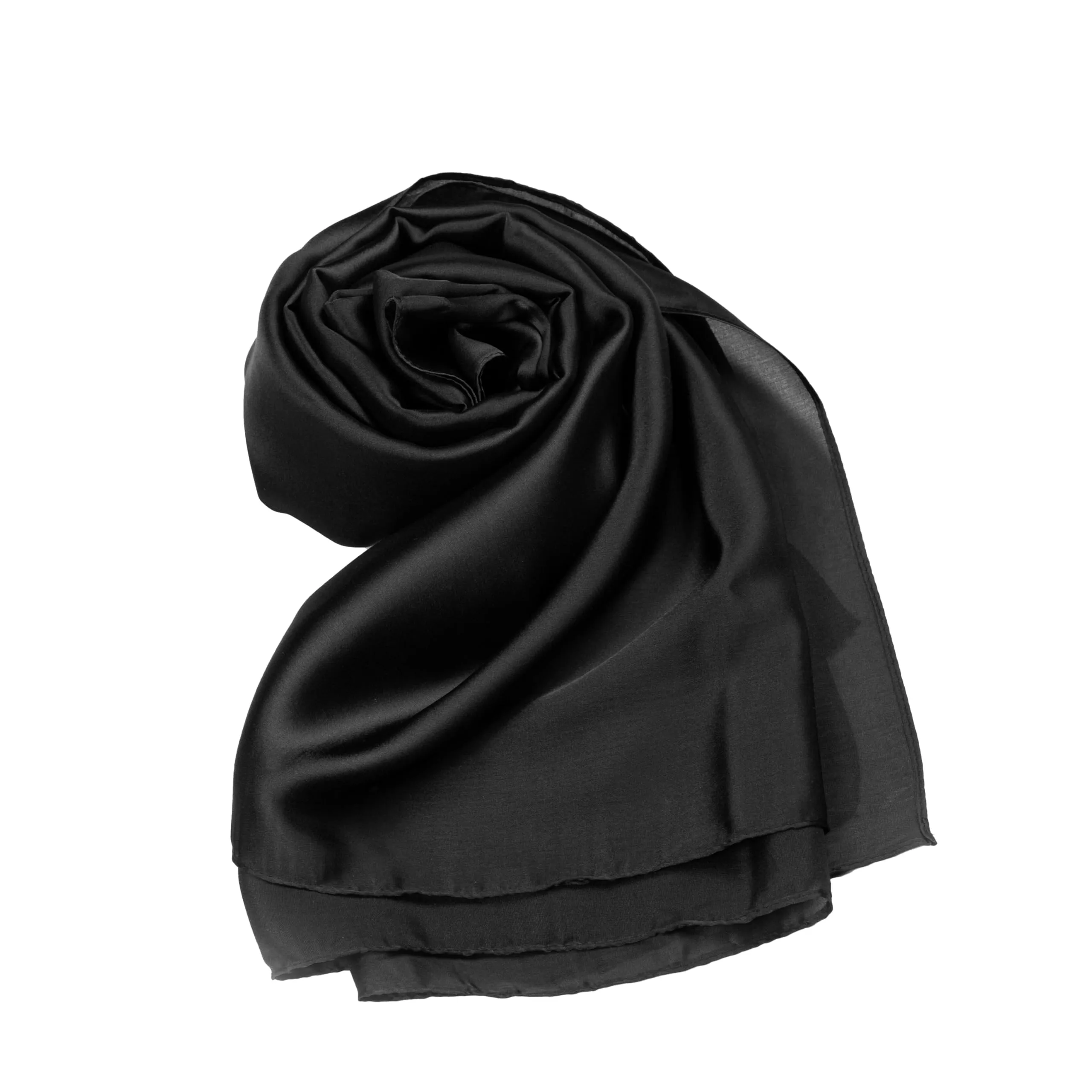 MAPIMANIA Stola Donna in Misto Seta 180x90 cm Nero - immagine 1