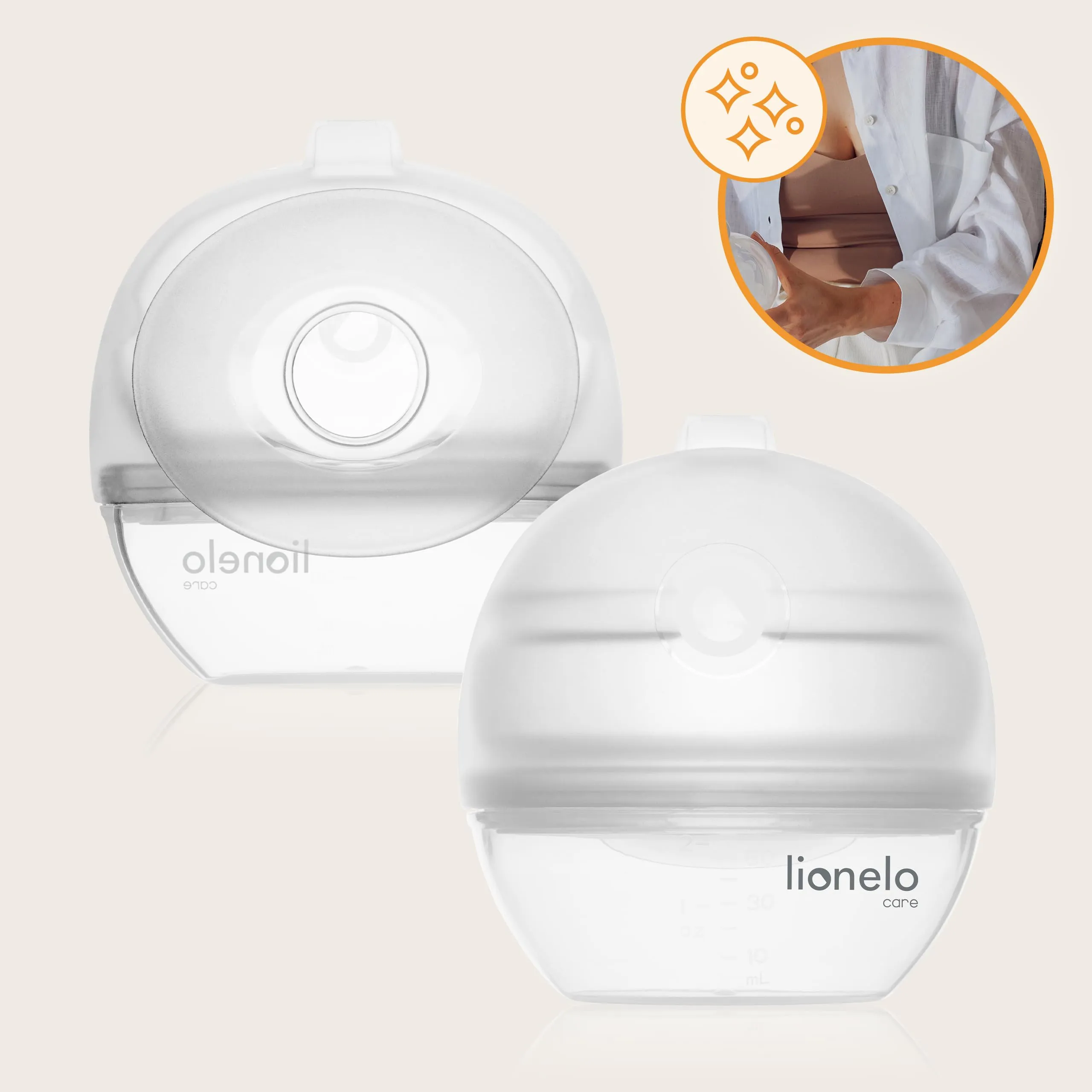 Lionelo Milky 2in1 Raccoglilatte e Tiralatte Manuale in Silicone BPA-Free - immagine 4