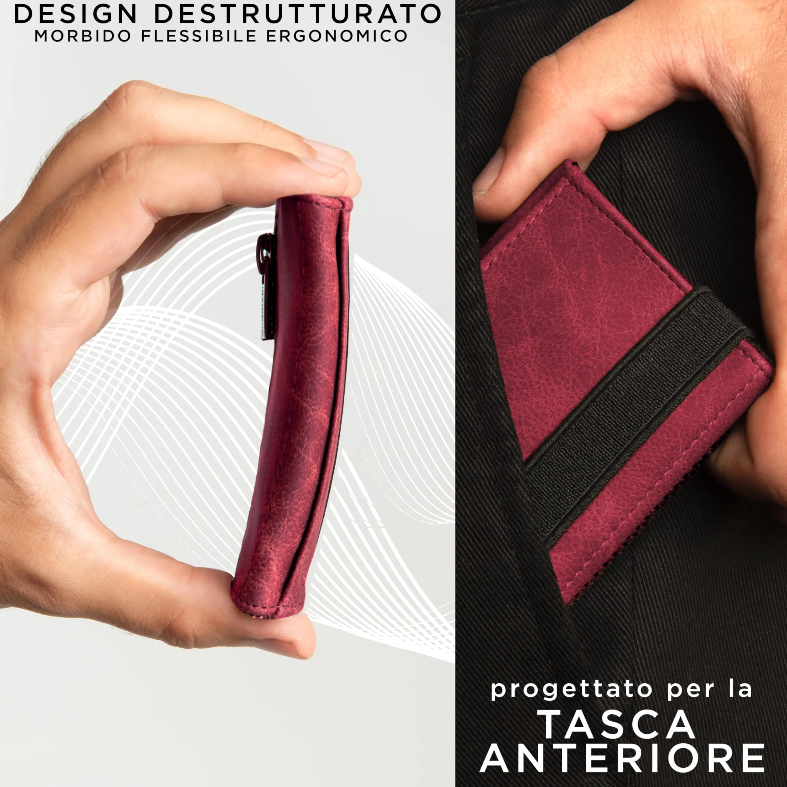 GUGGIARI Portafoglio Uomo in Pelle con Tasca Portamonete e RFID - immagine 3