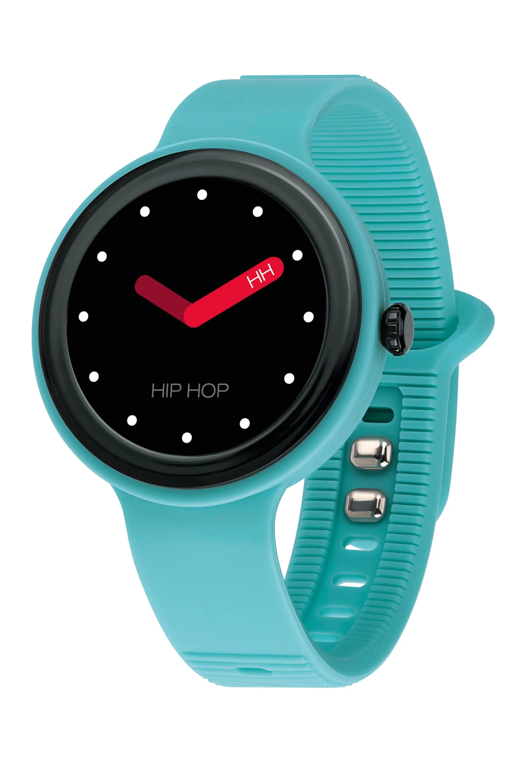 Hip Hop Hero.Next Smartwatch HWU1194, Quadrante Nero, Cinturino Silicone Azzurro e Nero - immagine 3