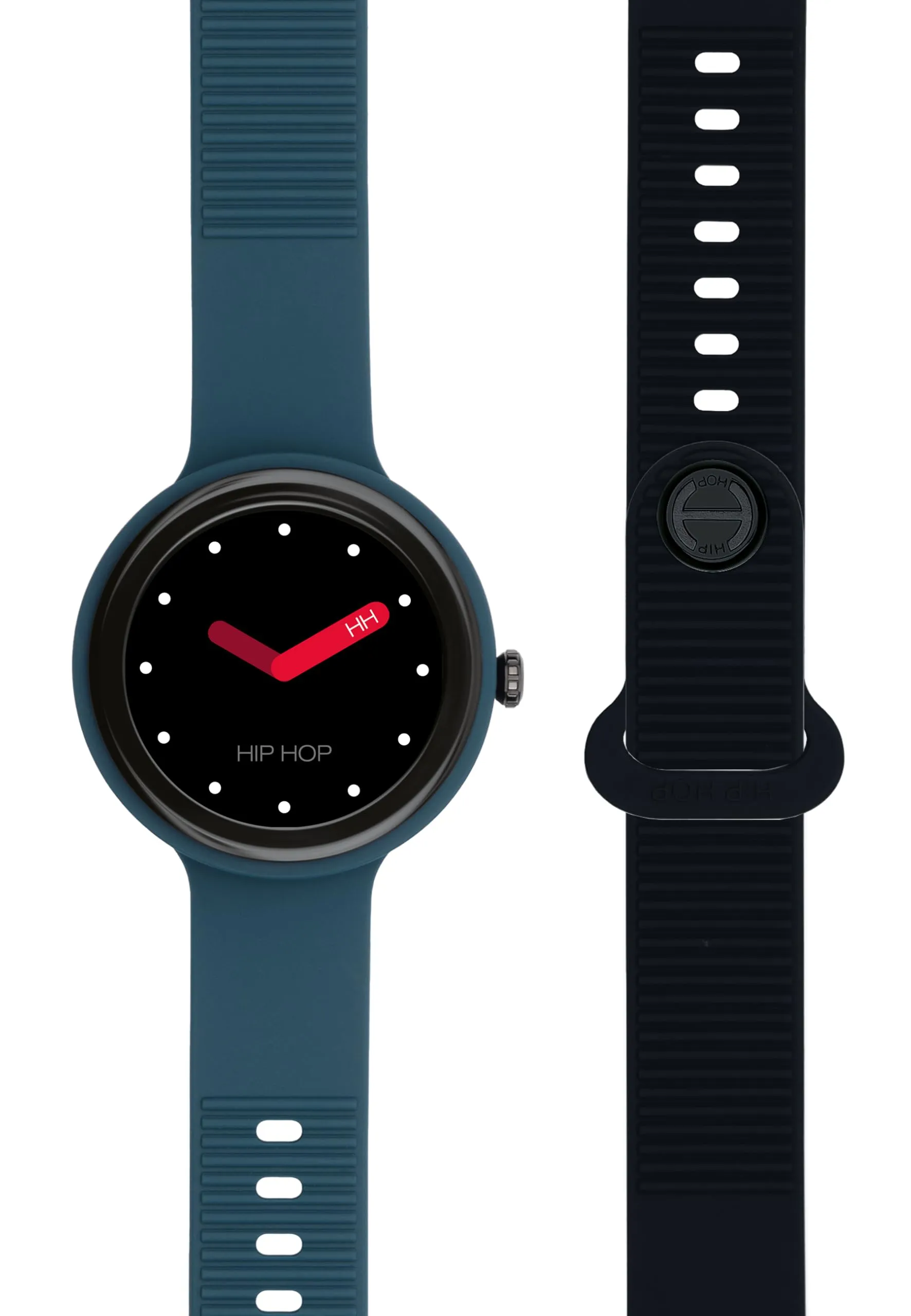 Hip Hop Hero.Next Smartwatch HWU1197 Quadrante Nero Cinturino Silicone Blu Nero - immagine 2