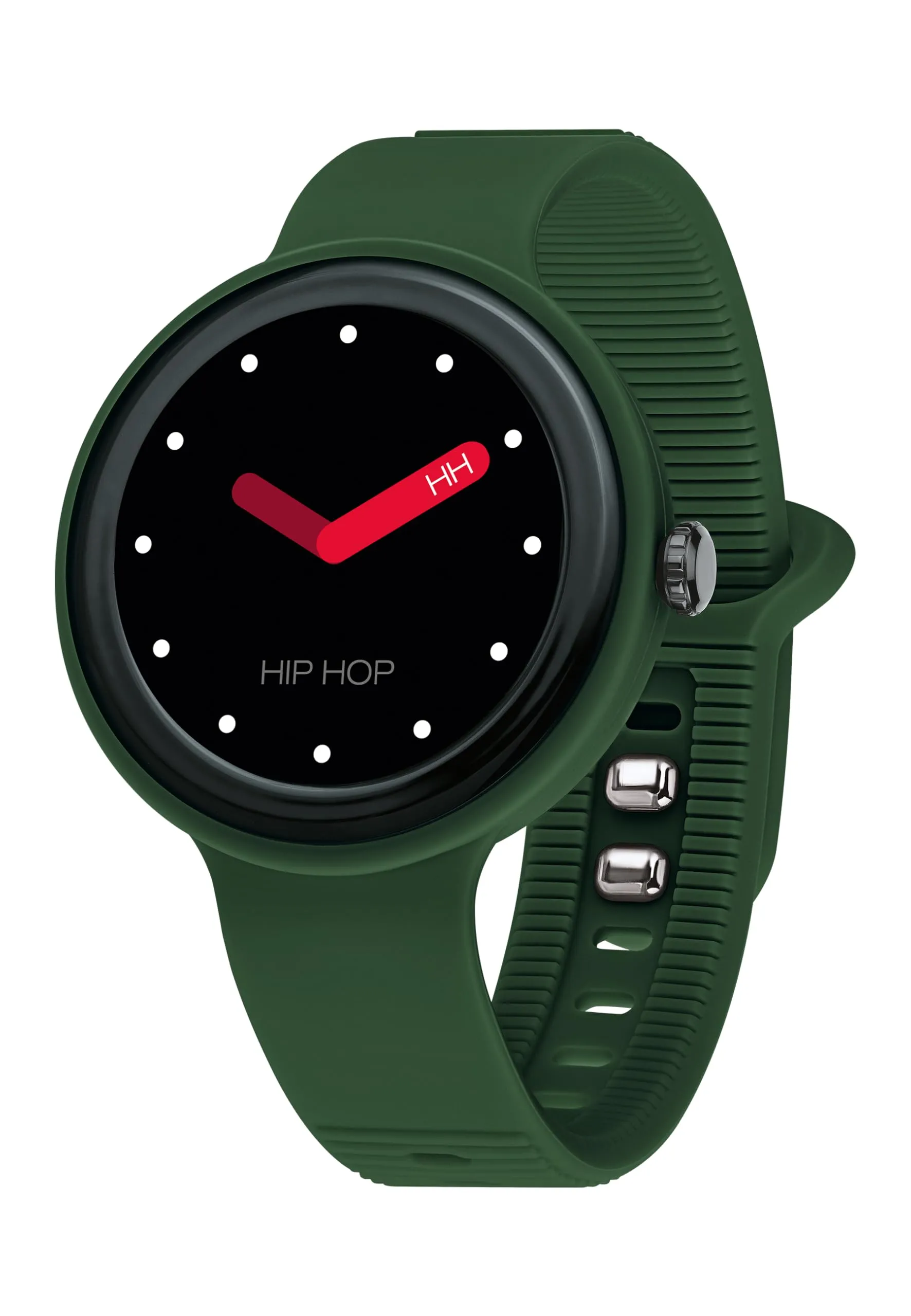 Hip Hop Hero.Next Smartwatch HWU1198, Quadrante Nero, Cinturino Silicone Verde Nero - immagine 3