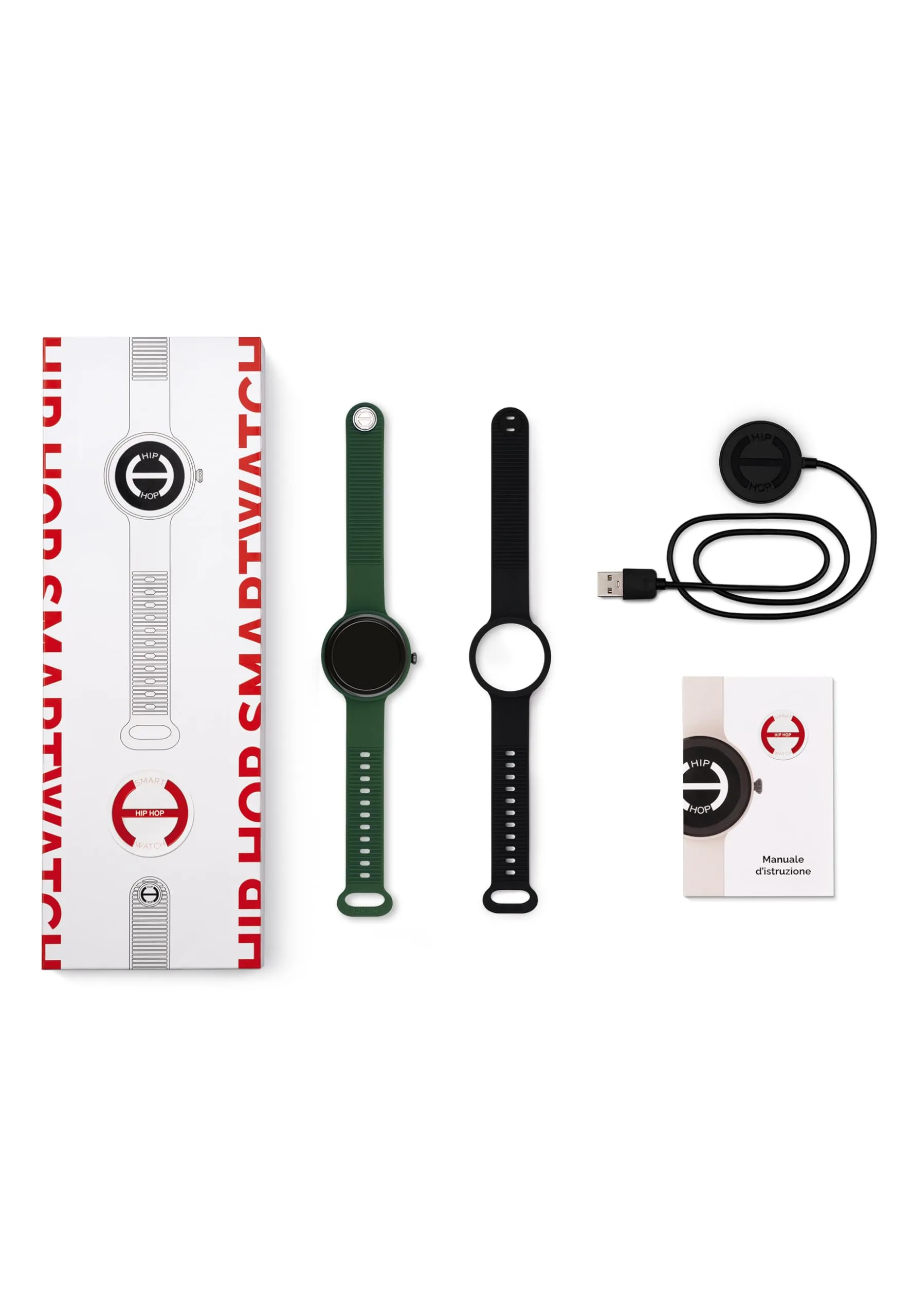 Hip Hop Hero.Next Smartwatch HWU1198, Quadrante Nero, Cinturino Silicone Verde Nero - immagine 6