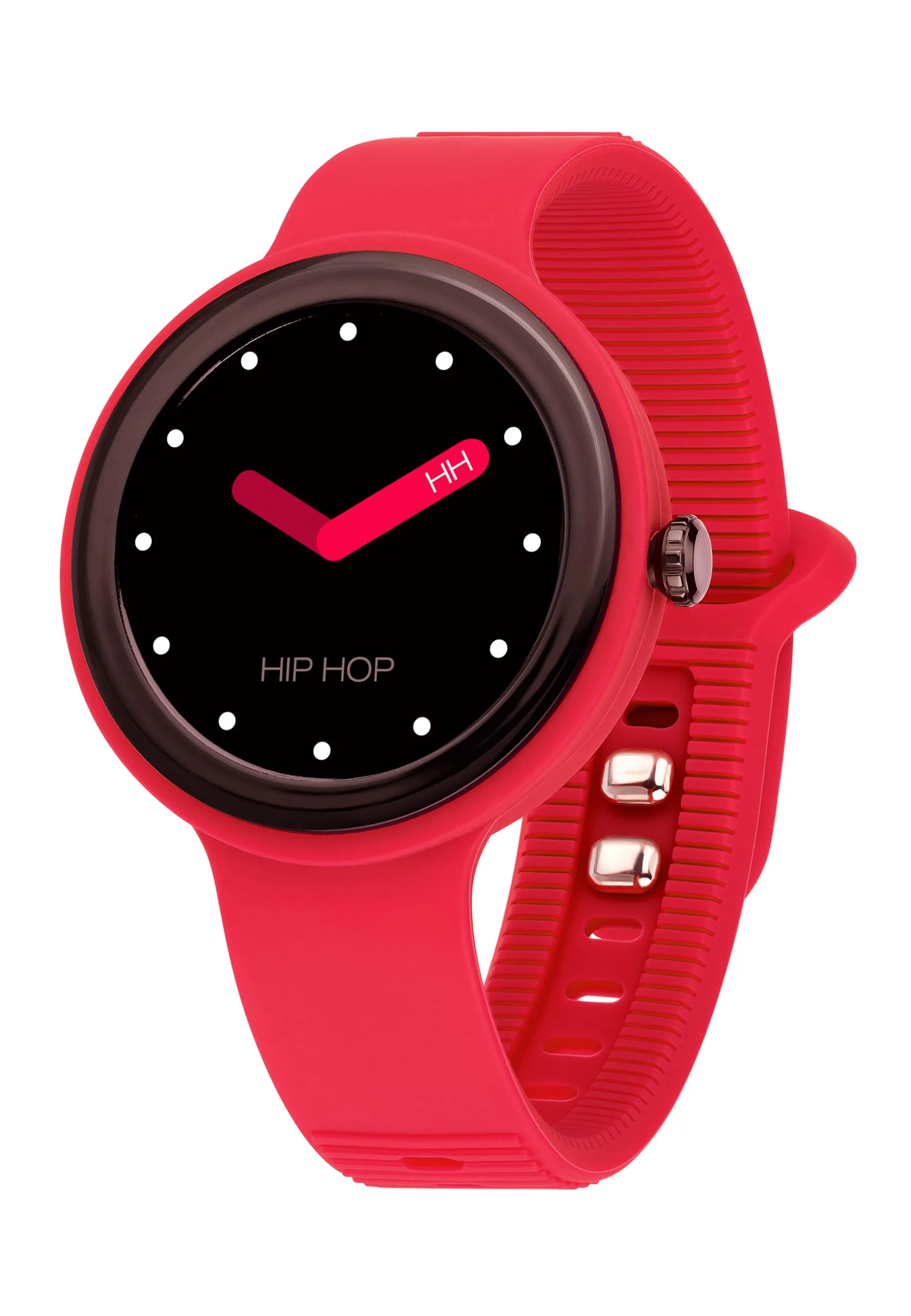 Hip Hop HWU1202 Smartwatch Donna - Quadrante Nero, Cinturino Silicone Rosso Blu - immagine 3