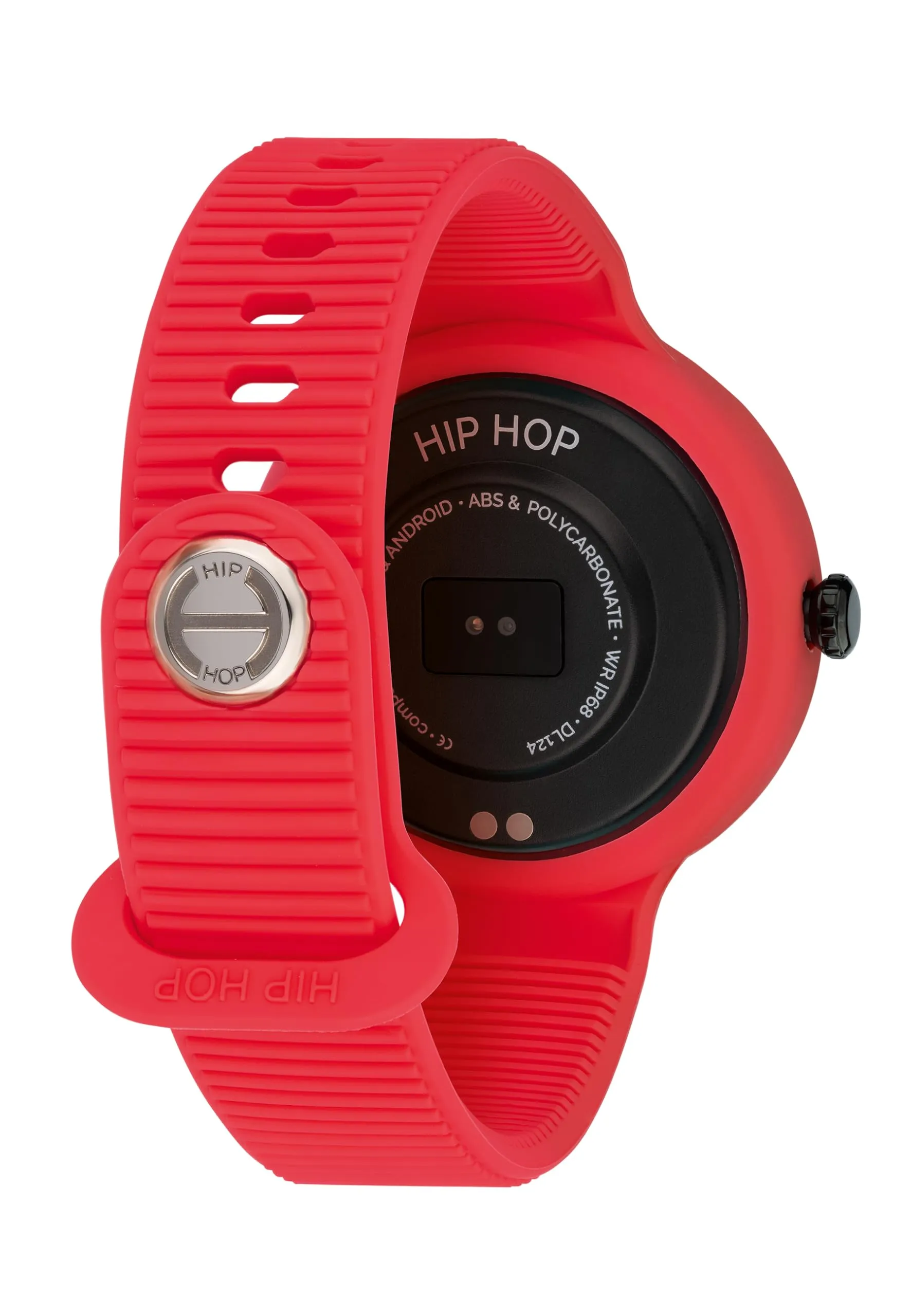 Hip Hop HWU1202 Smartwatch Donna - Quadrante Nero, Cinturino Silicone Rosso Blu - immagine 4