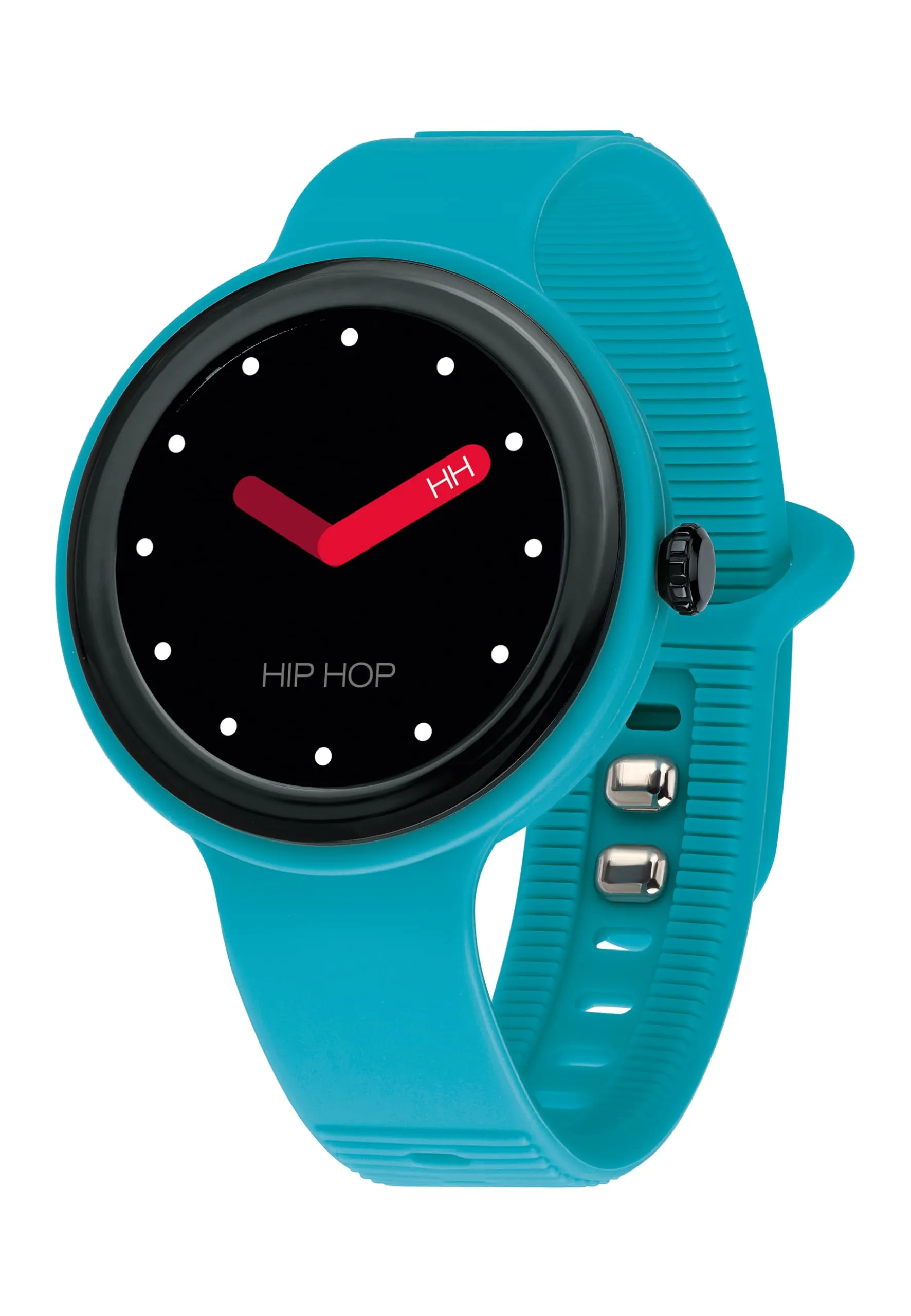 Hip Hop Hero.Next HWU1201 Smartwatch Donna, Quadrante Nero, Cinturino Silicone Azzurro - immagine 3