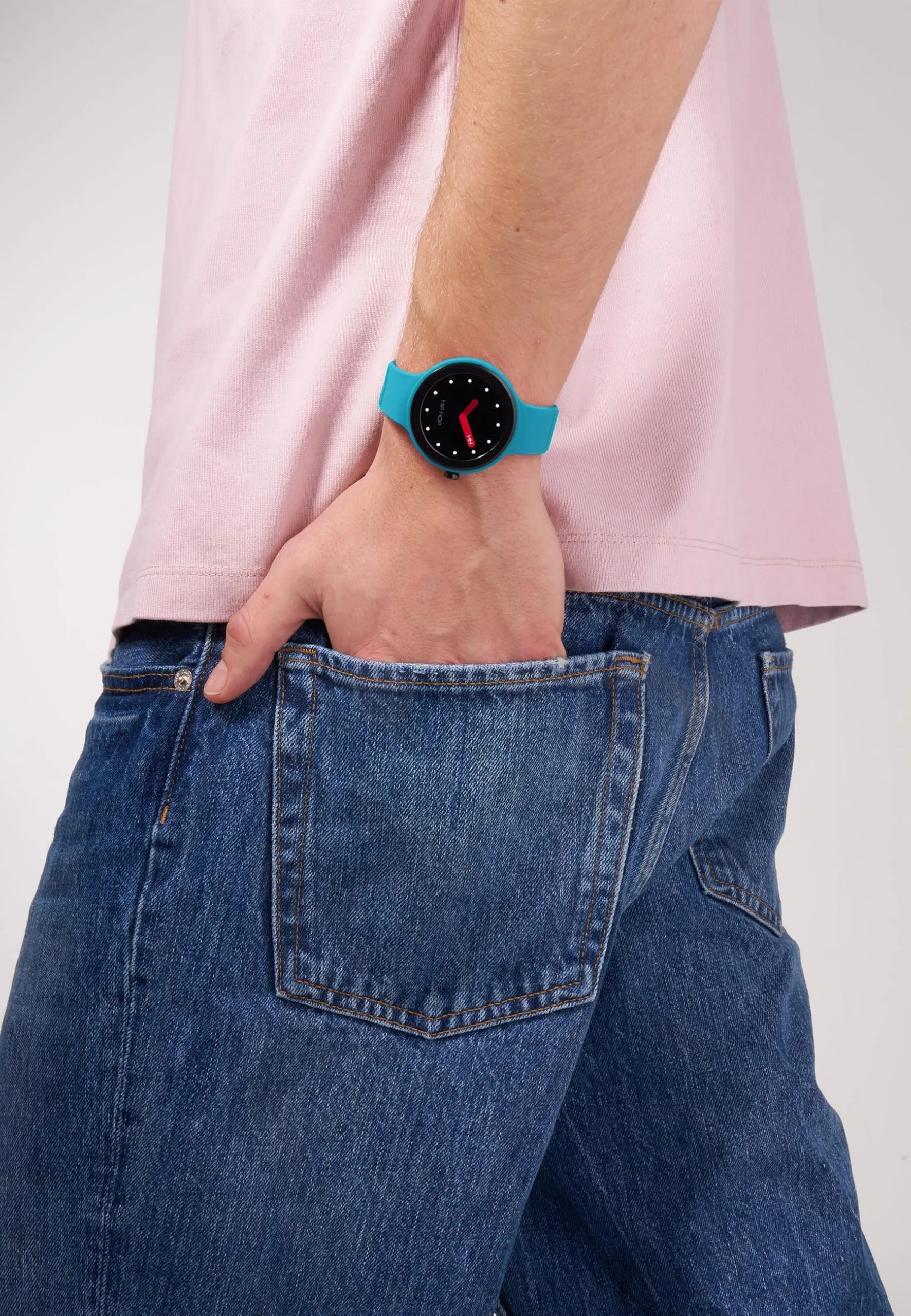 Hip Hop Hero.Next HWU1201 Smartwatch Donna, Quadrante Nero, Cinturino Silicone Azzurro - immagine 8
