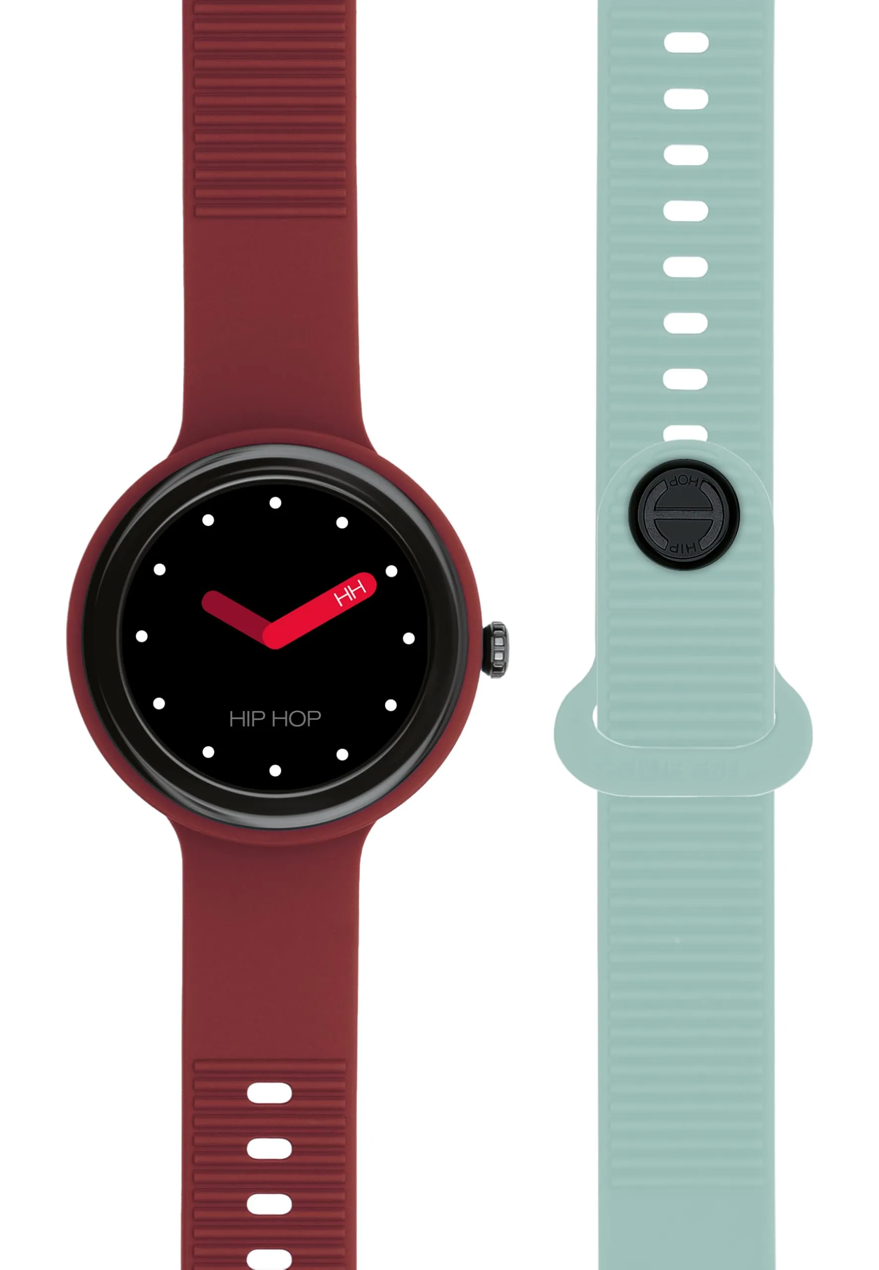 Hip Hop HWU1316 Donna Hero.Next Smartwatch Nero Cinturino Silicone Bordeaux/Light Blue - immagine 2
