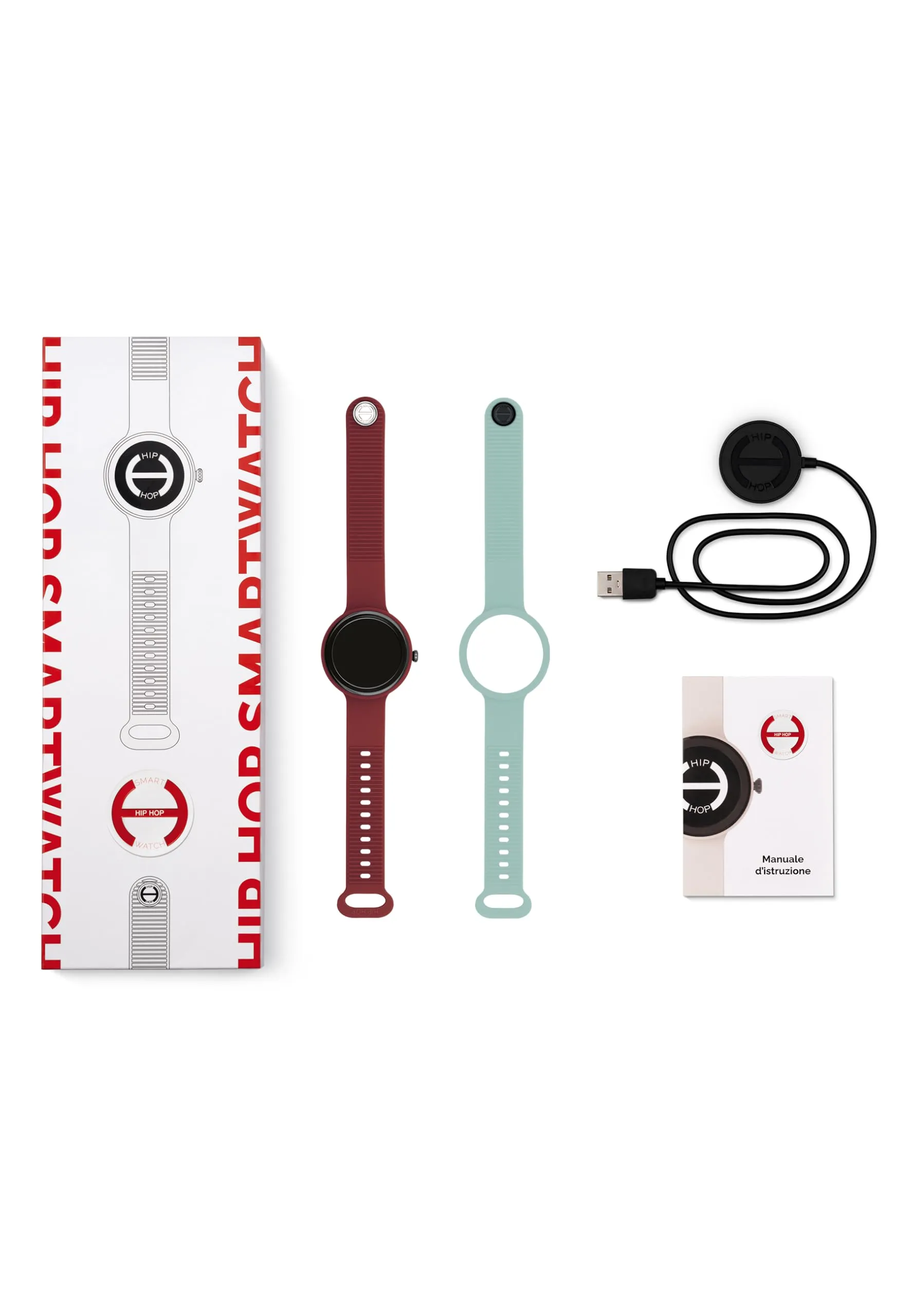 Hip Hop HWU1316 Donna Hero.Next Smartwatch Nero Cinturino Silicone Bordeaux/Light Blue - immagine 6