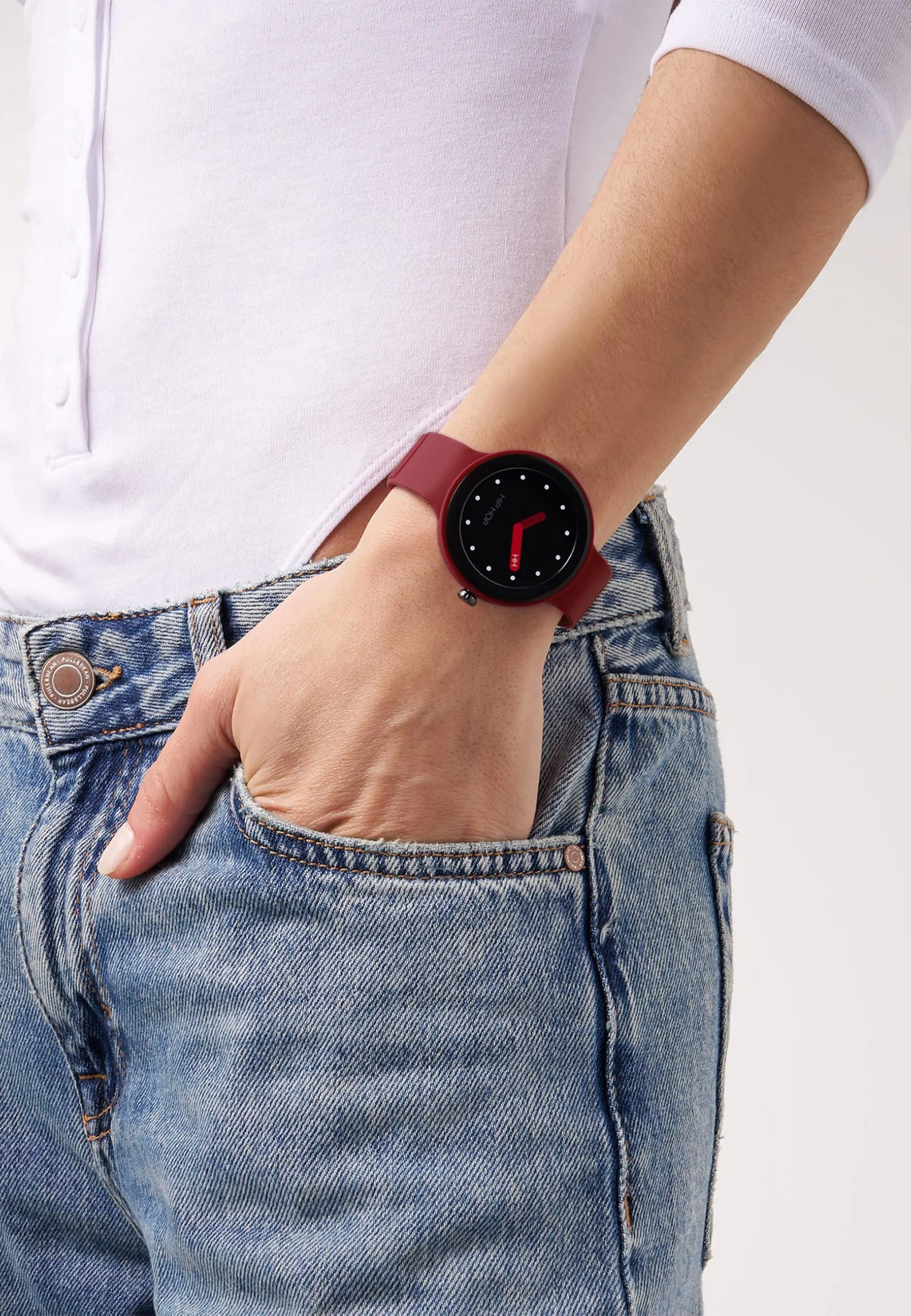 Hip Hop HWU1316 Donna Hero.Next Smartwatch Nero Cinturino Silicone Bordeaux/Light Blue - immagine 9