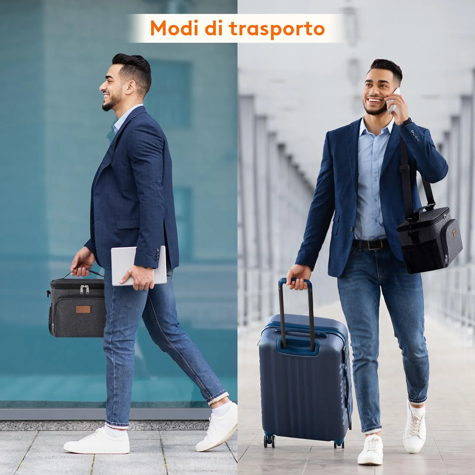 Lifewit Borsa Termica Porta Pranzo Impermeabile, 9L, Grigio Scuro - immagine 7