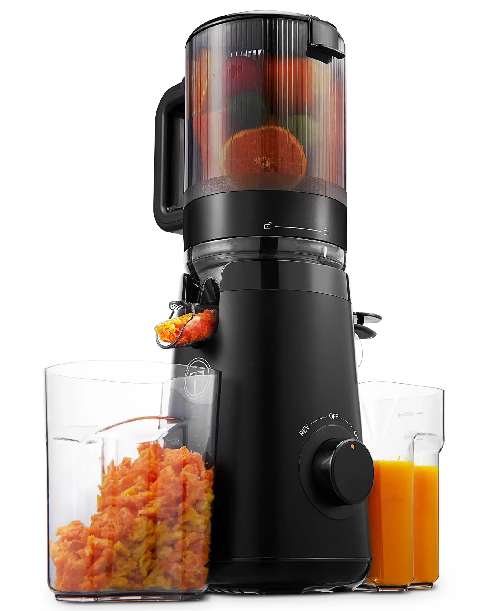 TUUMIIST Estrattore di Succo Frutta e Verdura 1,8L, Bocca 135mm, Nero, TM-580SJ - immagine 1