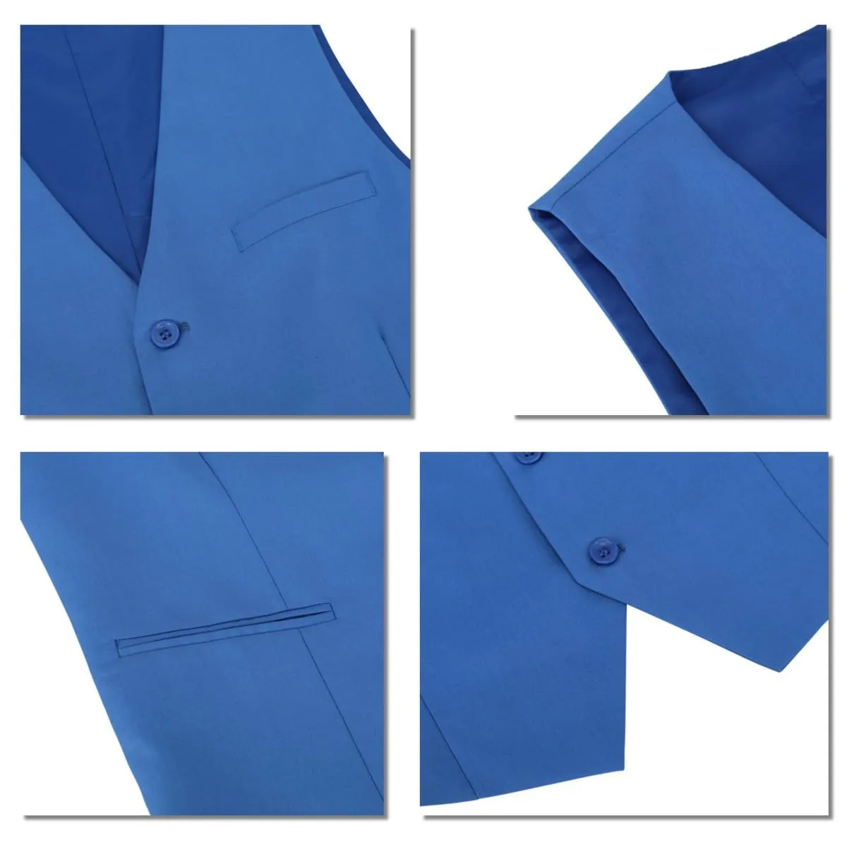 YOUTHUP Abito Uomo 3 Pezzi Slim Fit Blazer Panciotto Pantaloni - immagine 5