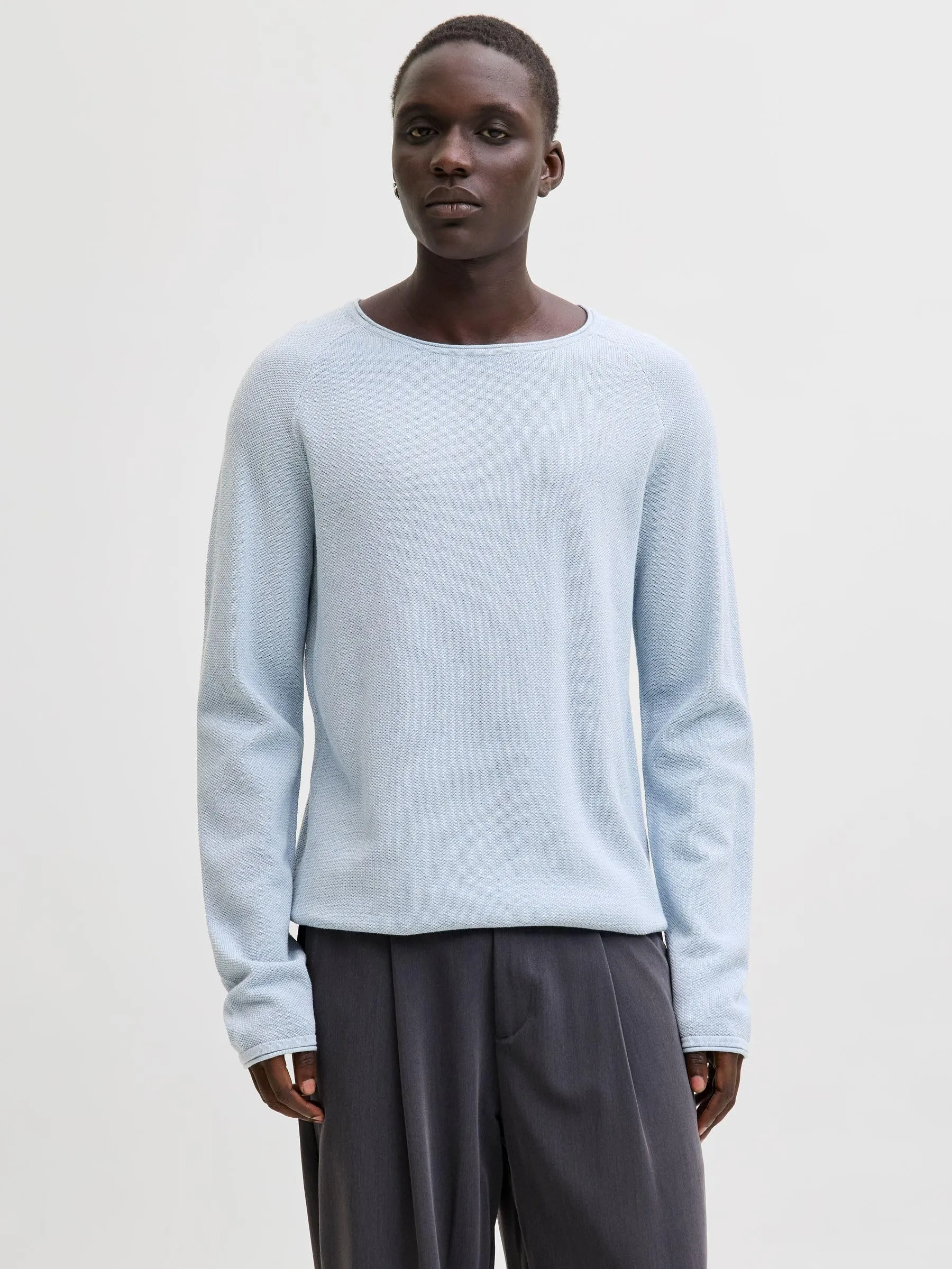Jack & Jones Jjehill Knit Crew Neck Noos, Celestial Blue, S - immagine 2