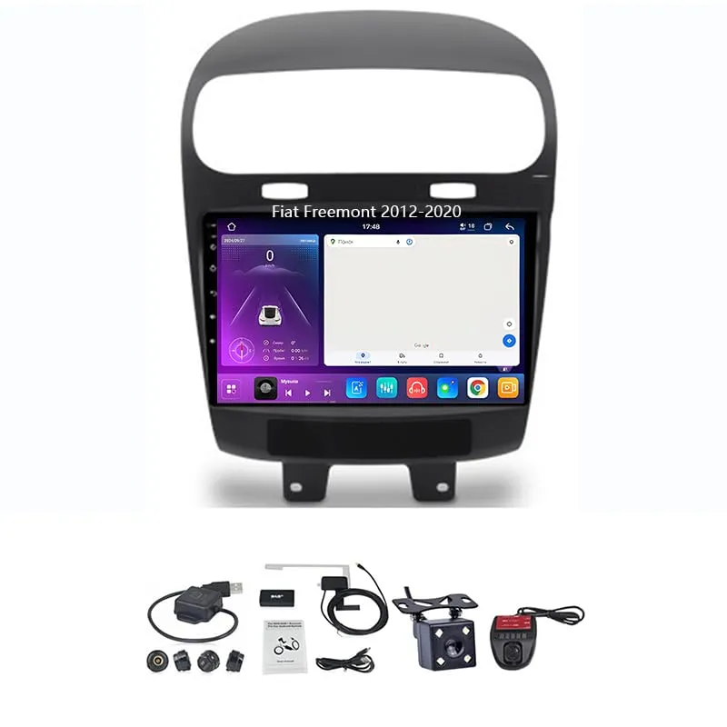 XIXIYAN Android 9 Inch GPS Navigation Radio for Fiat Freemont 2012-2020, 4 Core WiFi 1G+32G, CarPlay, Bluetooth, Steering Wheel Control, DAB - immagine 1