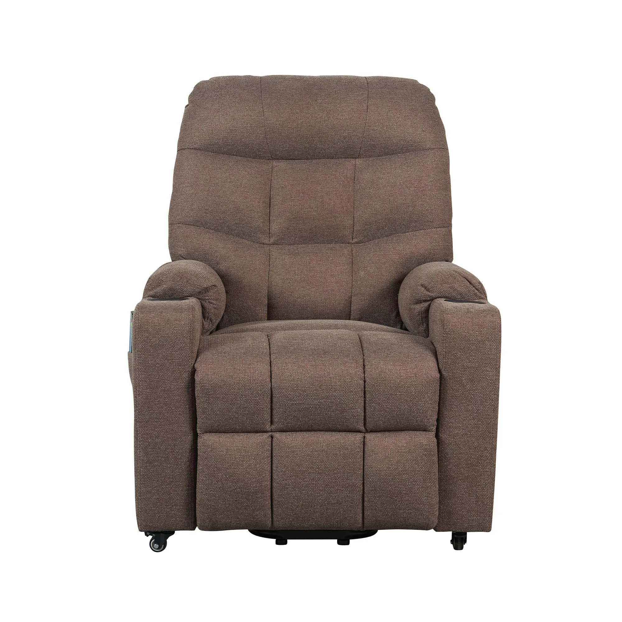 Poltrone Italia Patty 2 Poltrona Relax Elettrica 2 Motori con Vibromassaggio e Kit 4 Ruote, Marrone - immagine 8