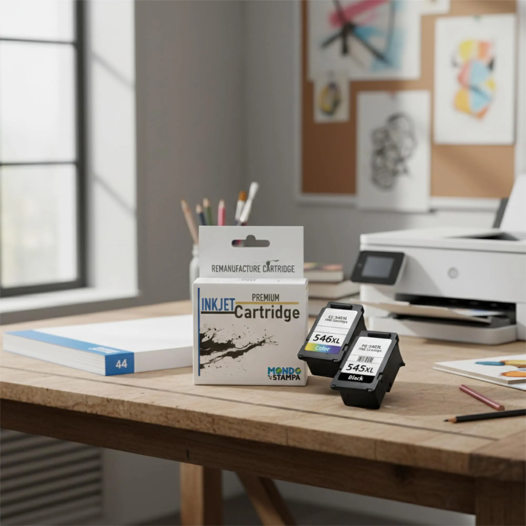 Mondo Stampa Kit 2 Cartucce Rigenerate 545XL + 546XL Alta Capacità Nero/Colore per Canon Pixma TS3350 TS3150 MG3050 MG2550S MG2950 TR4550 TR4551 TR4650 MX495 TS3355 - immagine 3