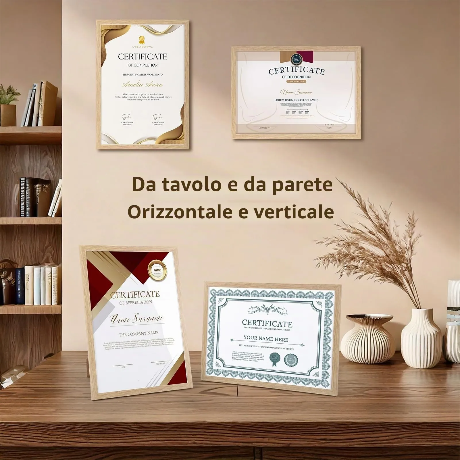Giftgarden Cornice A4 in PVC, Colore Legno Naturale, 1 Pezzo - immagine 4