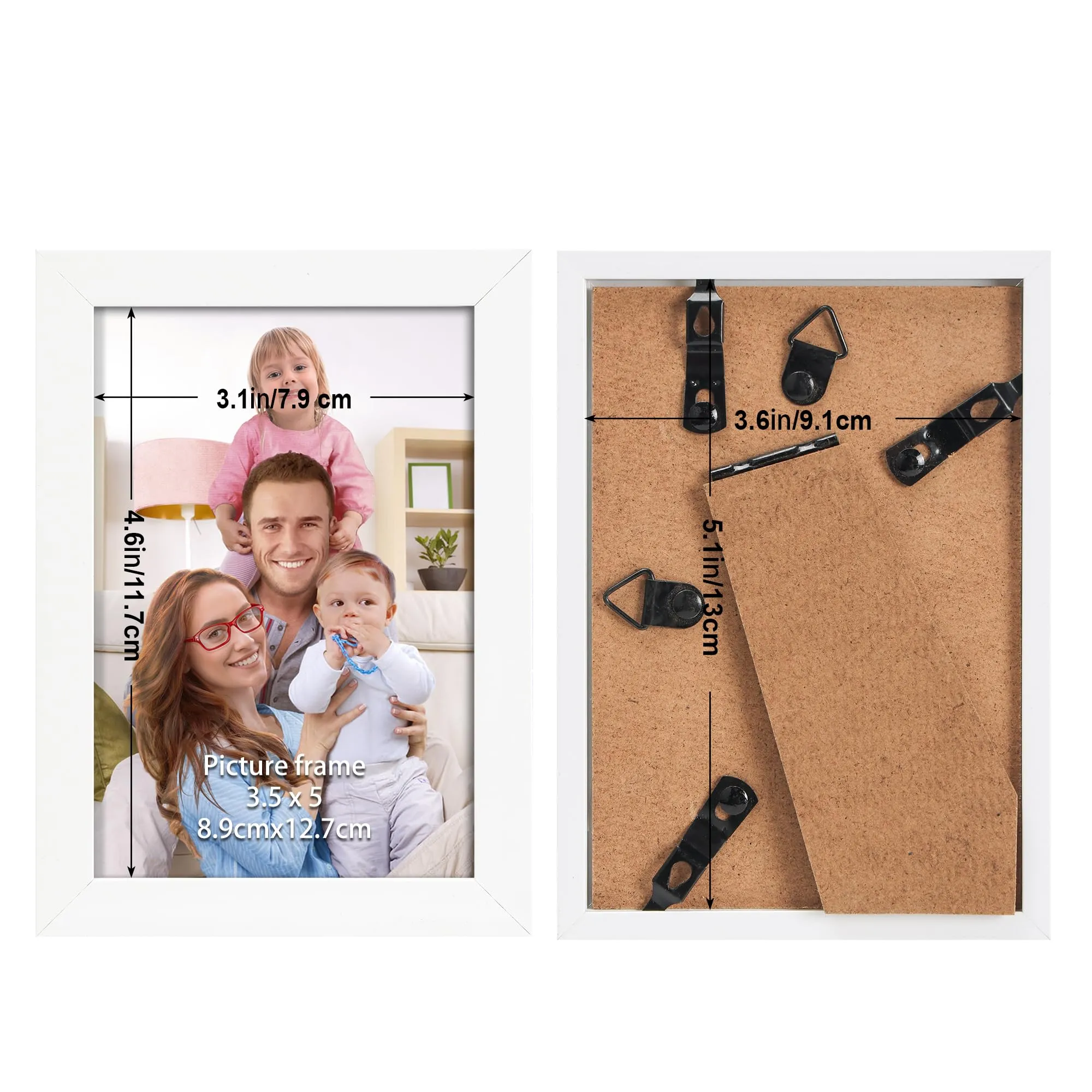 Giftgarden Cornice in PVC Bianca 9x13 cm, 1 Pezzo - immagine 2