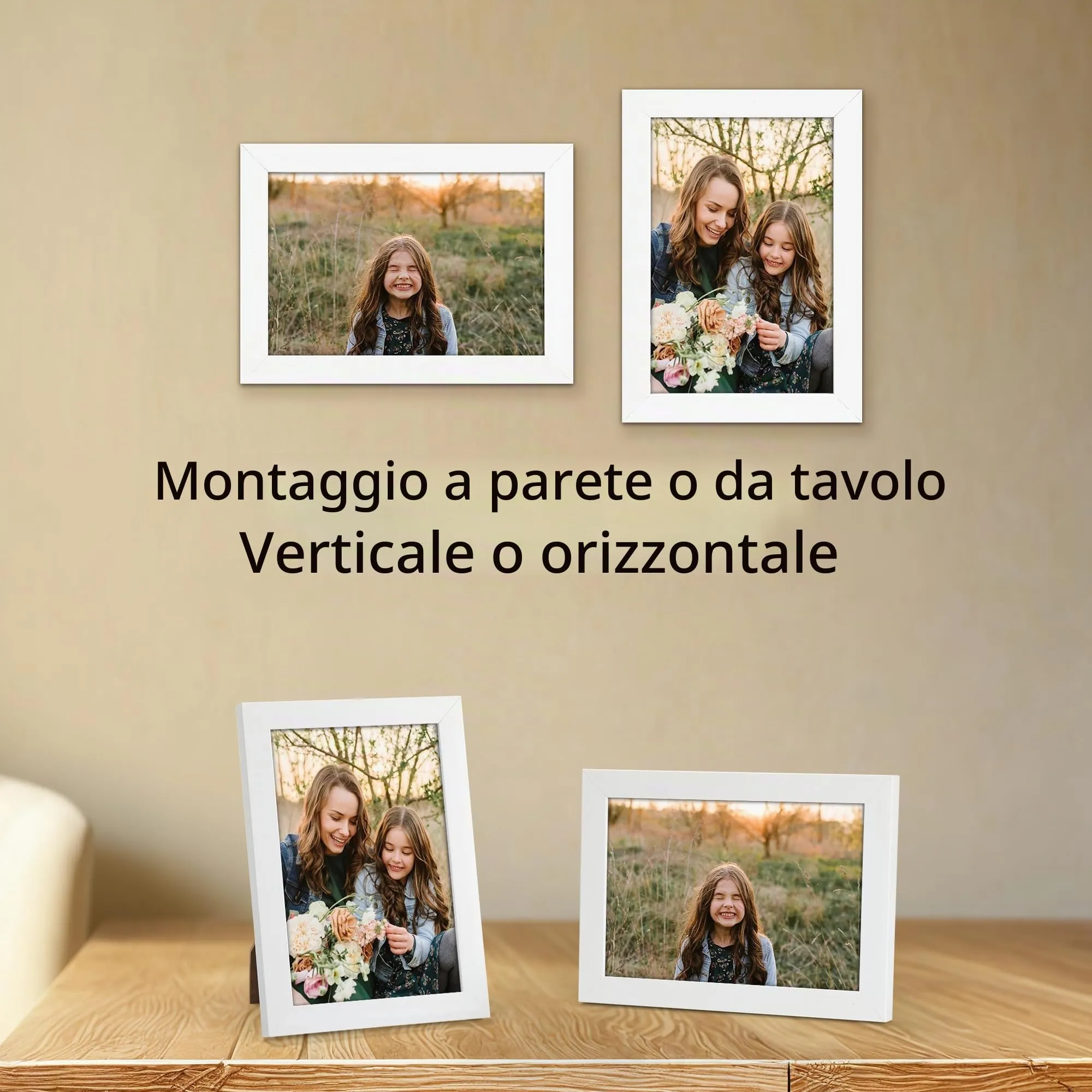Giftgarden Cornice in PVC Bianca 9x13 cm, 1 Pezzo - immagine 4