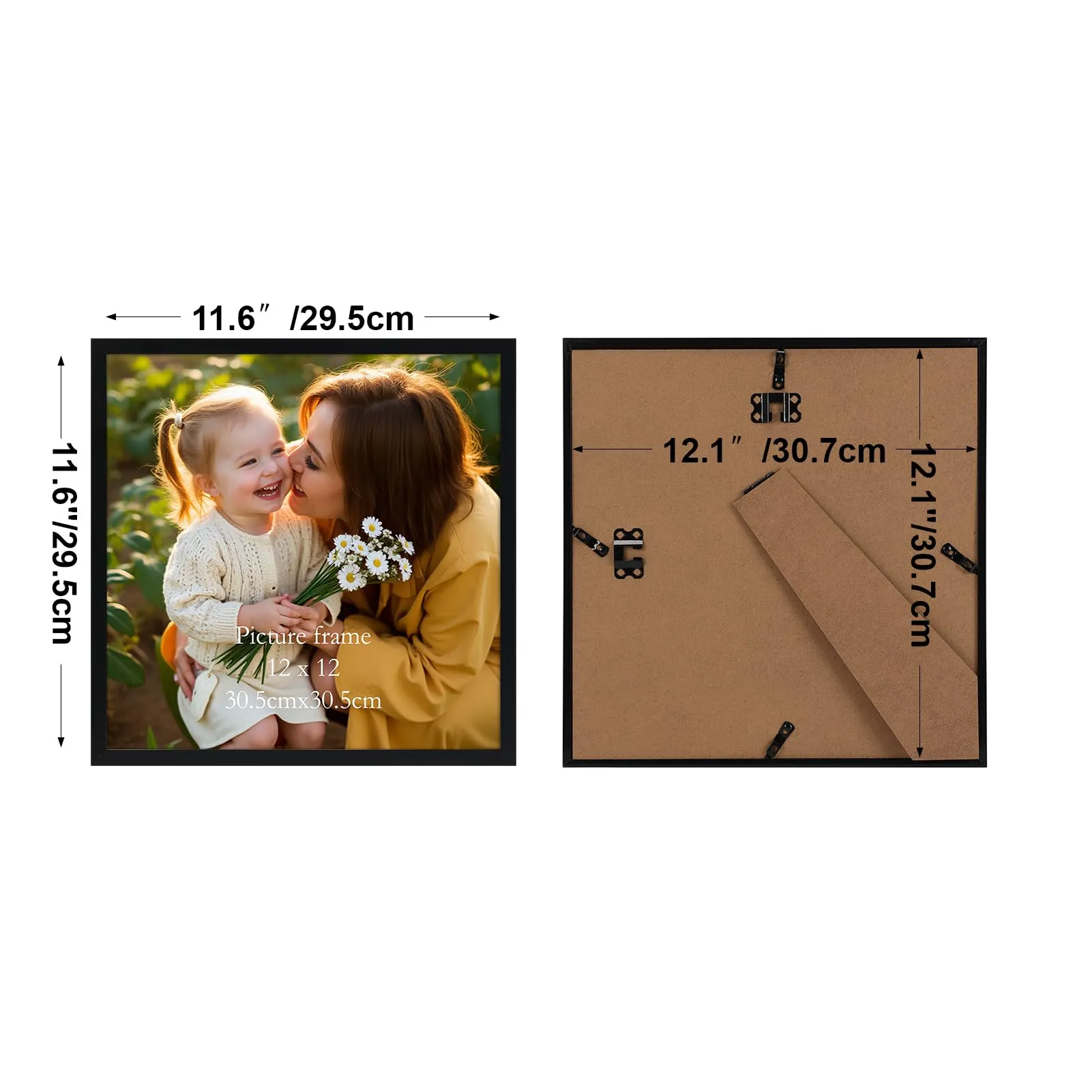 Hoikwo Cornici in PVC Nere, 30x30 cm, Set di 3 - immagine 2