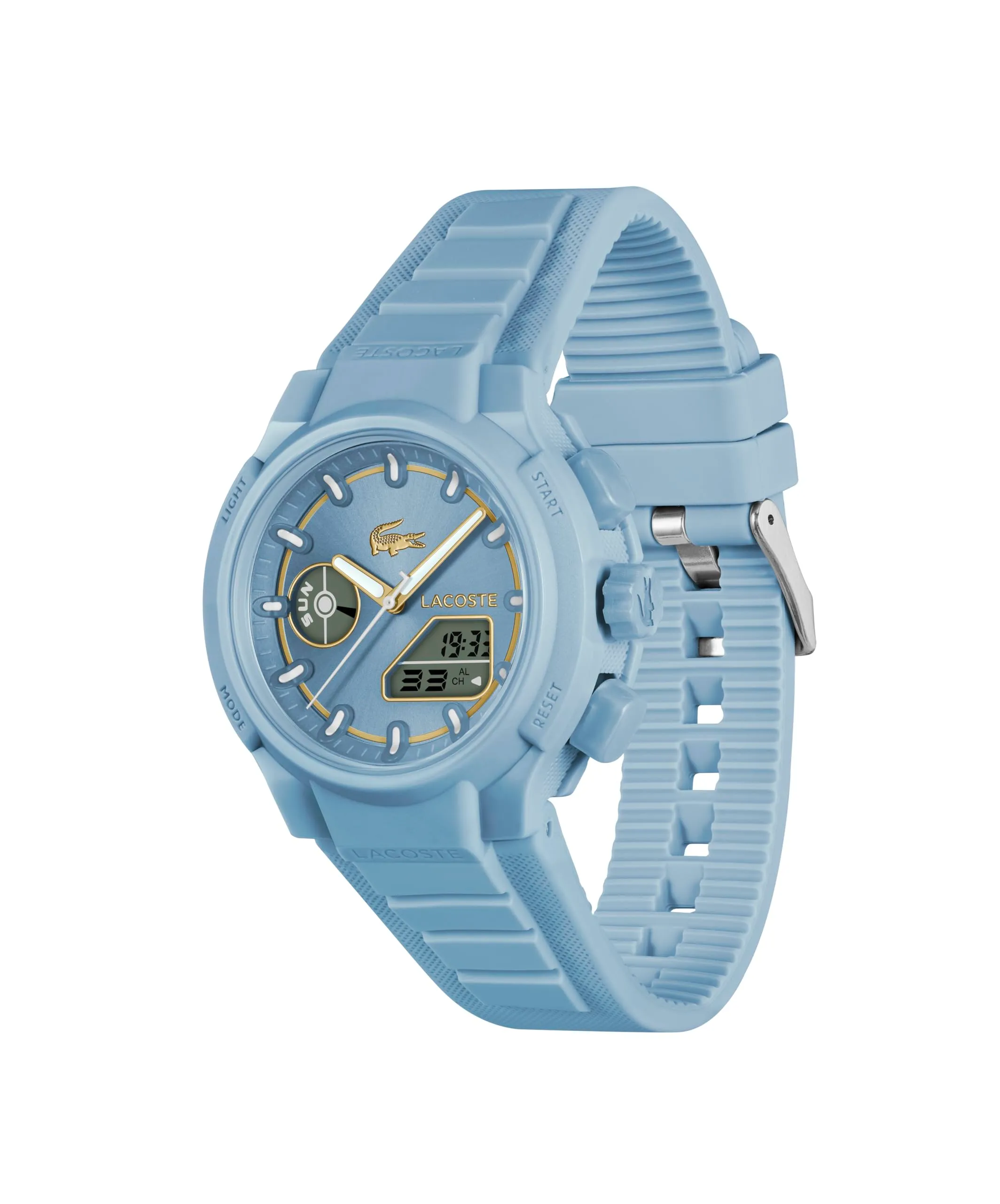 Lacoste LC33 Orologio Donna Analogico-Digitale, Cinturino in Silicone Blu, 2001431 - immagine 3