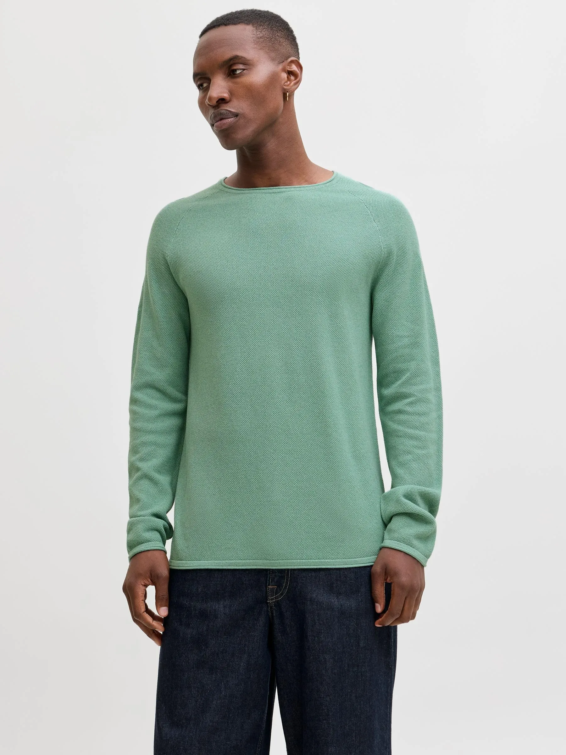 Jack & Jones Jjehill Knit Crew Neck Noos, Granite Green, XL - immagine 2