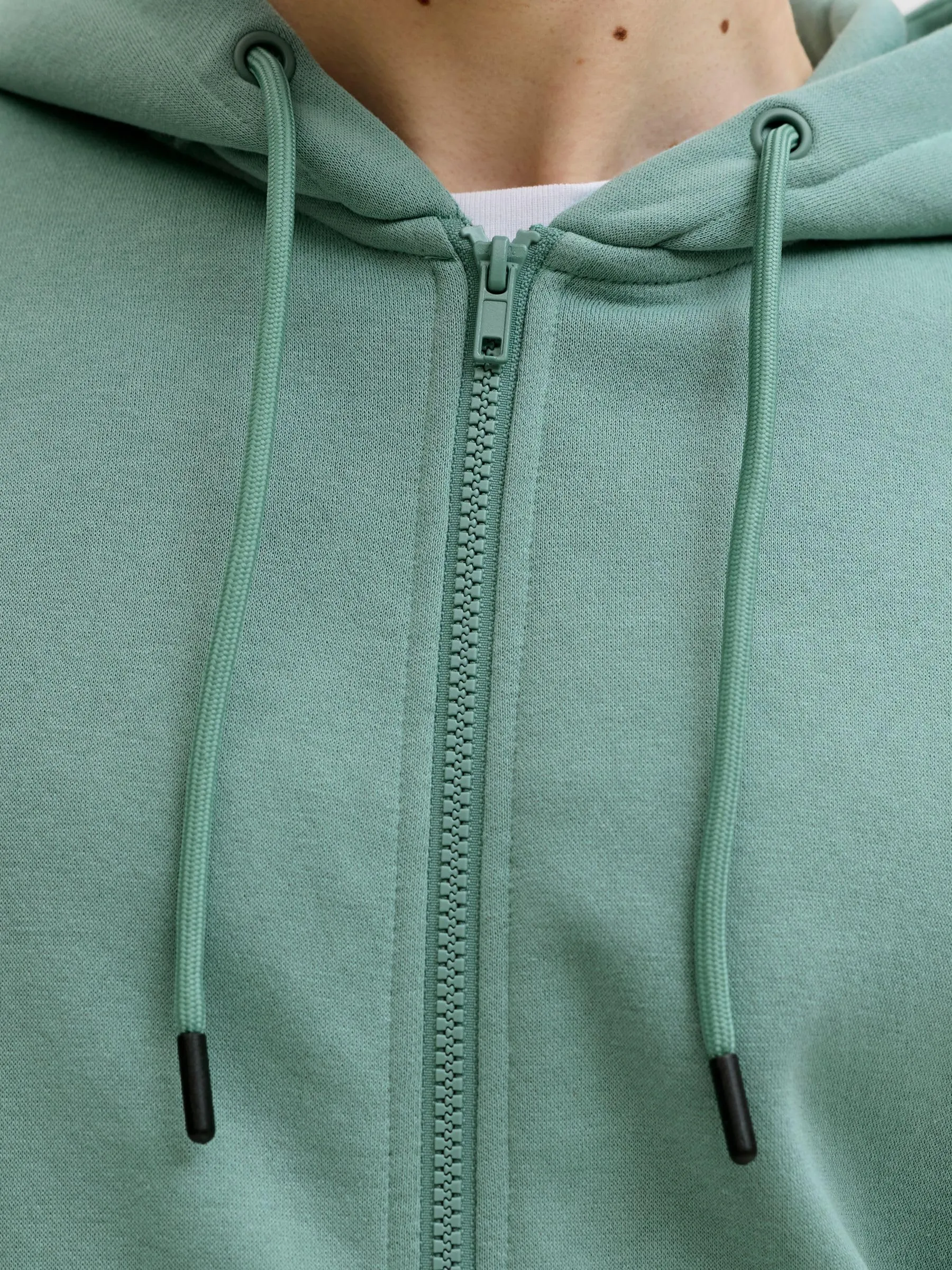 Jack & Jones Felpa con Cappuccio e Zip Turchese - M - immagine 6