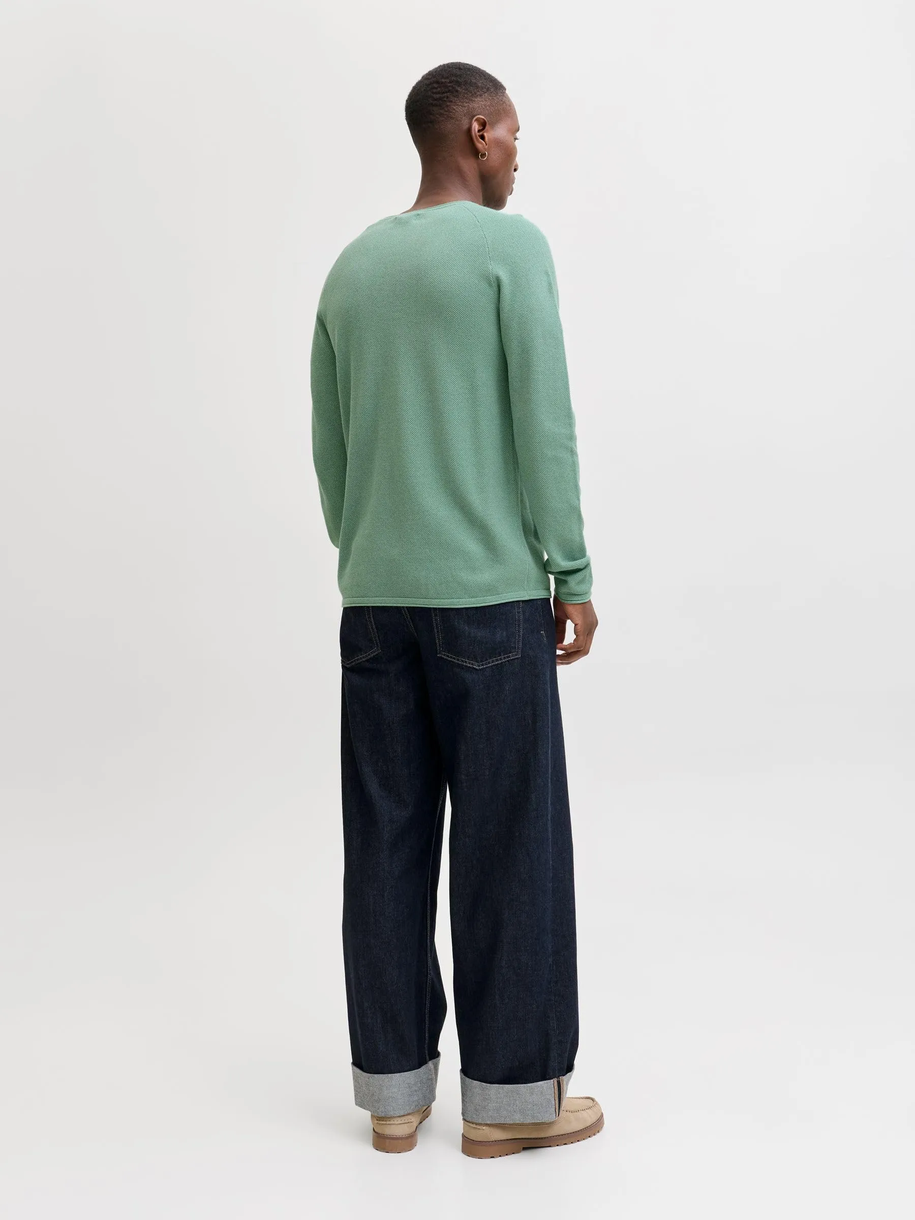Jack & Jones Jjehill Knit Crew Neck Noos - Granite Green, M - immagine 5