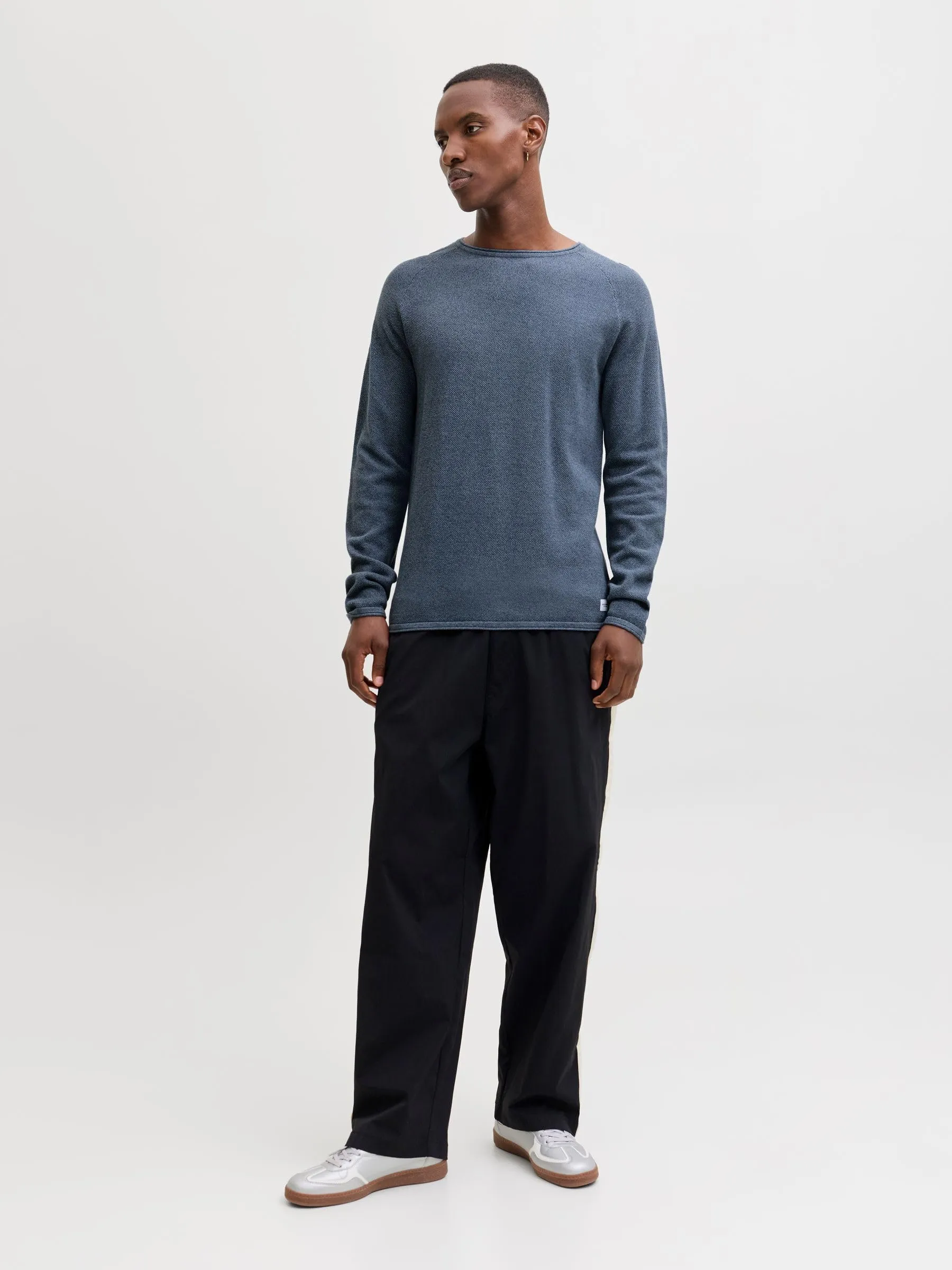 Jack & Jones Jjehill Knit Crew Neck Noos Pullover, Blue Mirage, S - immagine 3