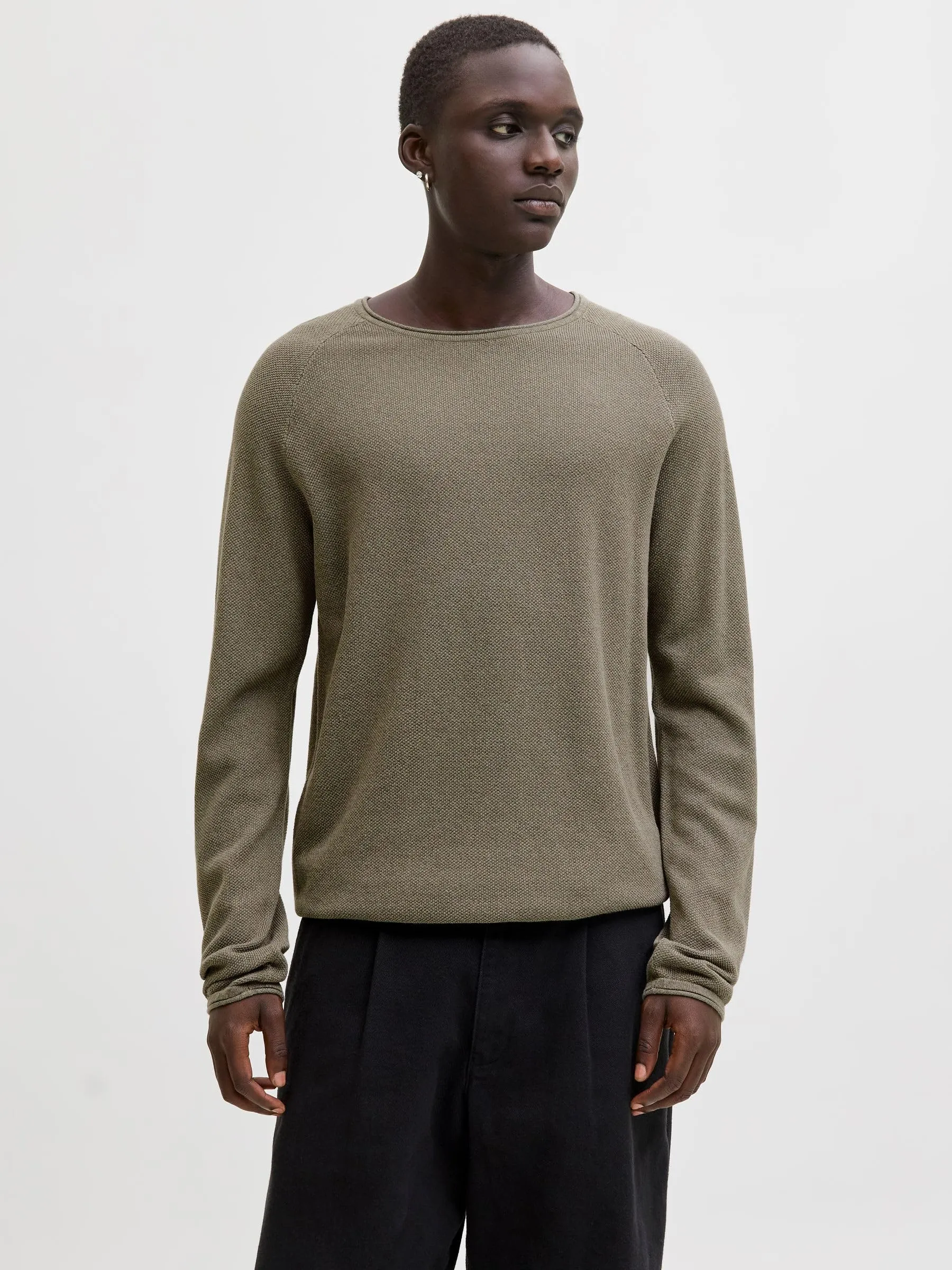 Jack & Jones Jjehill Knit Crew Neck Noos - Vetiver, XS - immagine 2