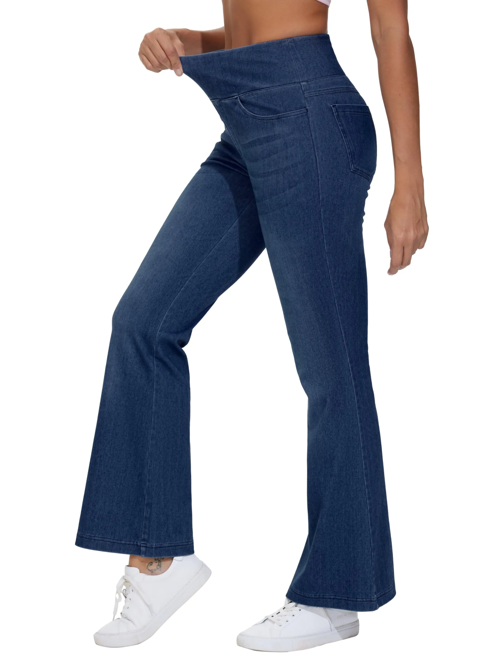 The Gym People Jeans Bootcut Donna Vita Alta Stretch Jeggings Zampa - immagine 1