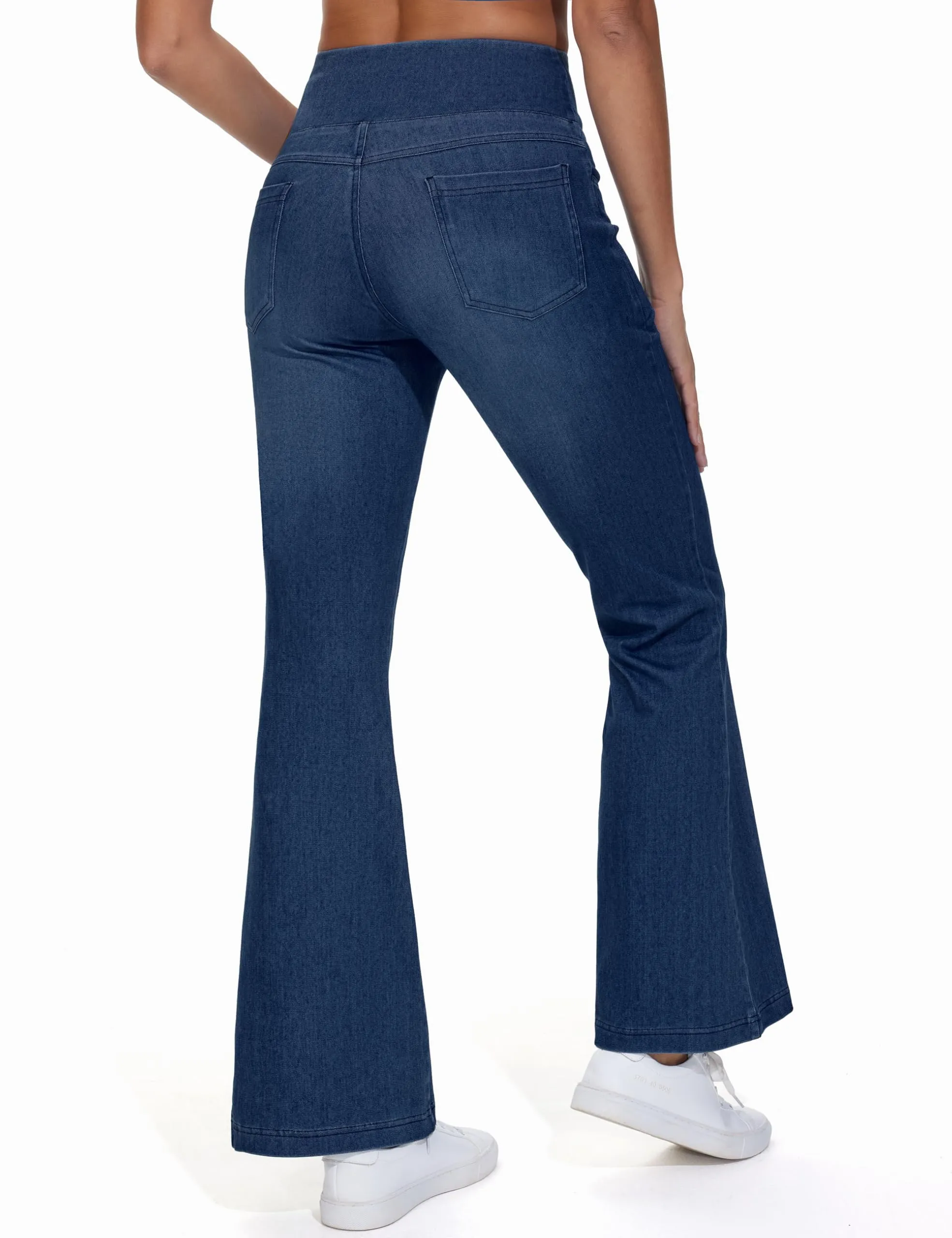 The Gym People Jeans Bootcut Donna Vita Alta Stretch Jeggings Zampa - immagine 2