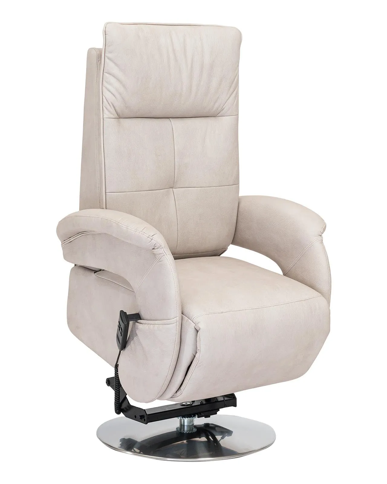 Poltrone Italia Huk Poltrona Relax Elettrica 2 Motori Girevole Beige - immagine 3