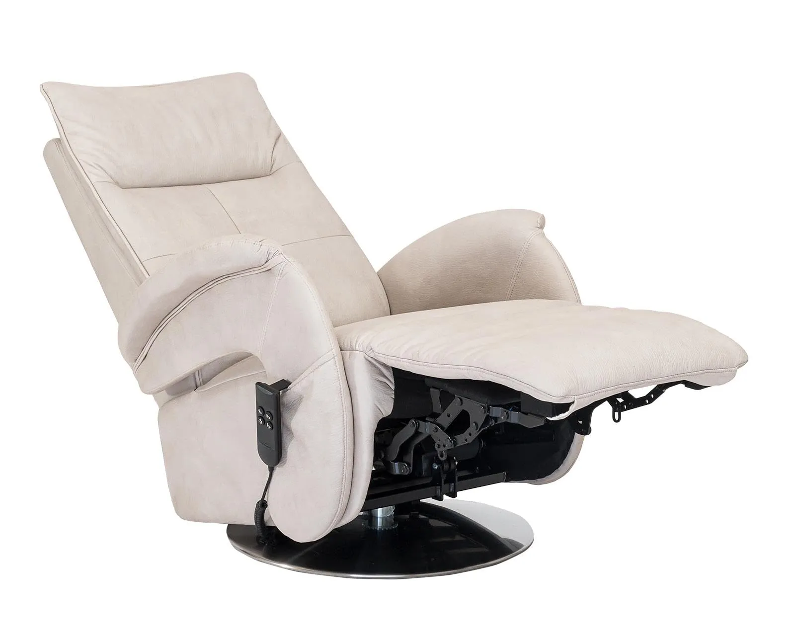 Poltrone Italia Huk Poltrona Relax Elettrica 2 Motori Girevole Beige - immagine 5