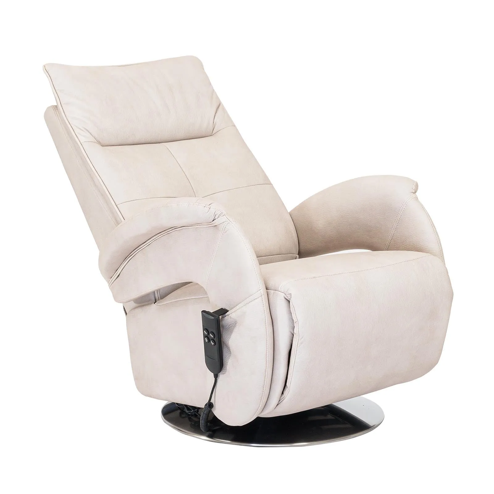 Poltrone Italia Huk Poltrona Relax Elettrica 2 Motori Girevole Beige - immagine 6