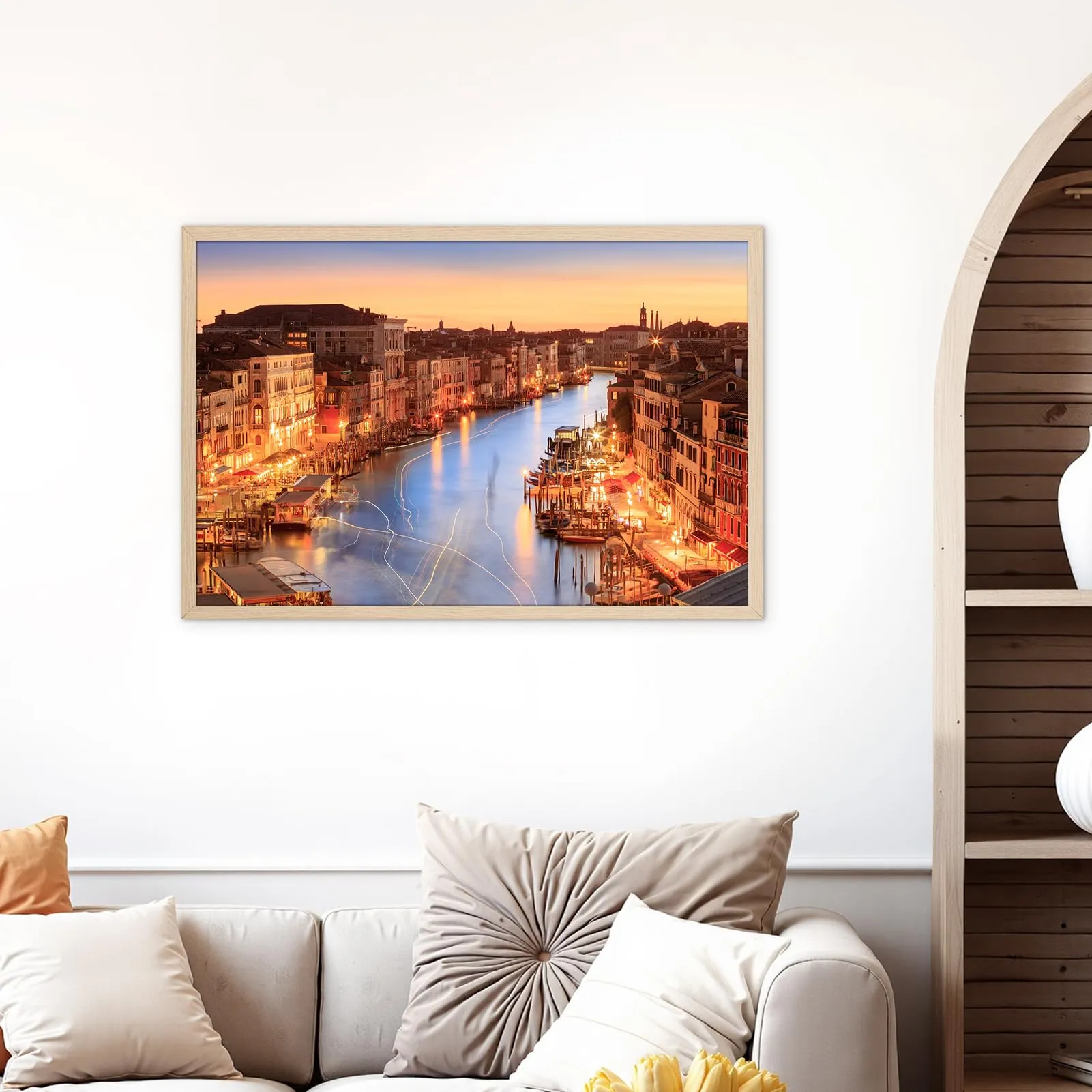 Hoikwo Cornici in PVC Colore Legno Naturale 40x60 cm, Set di 3 - immagine 6