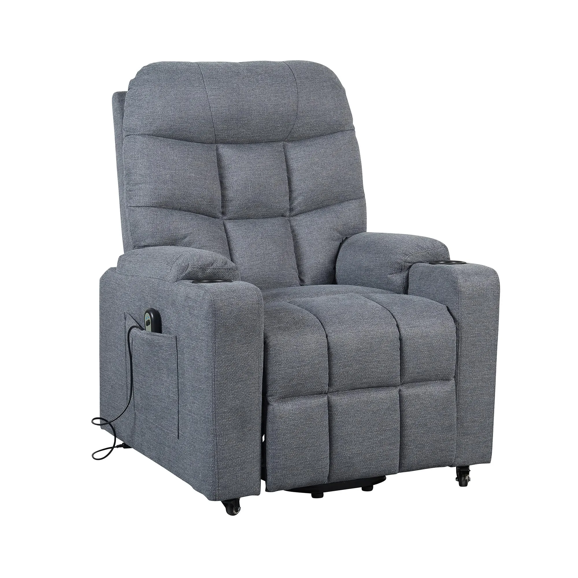 Poltrone Italia Patty 1 Poltrona Relax Alzapersona Grigio con Kit 4 Ruote - immagine 1