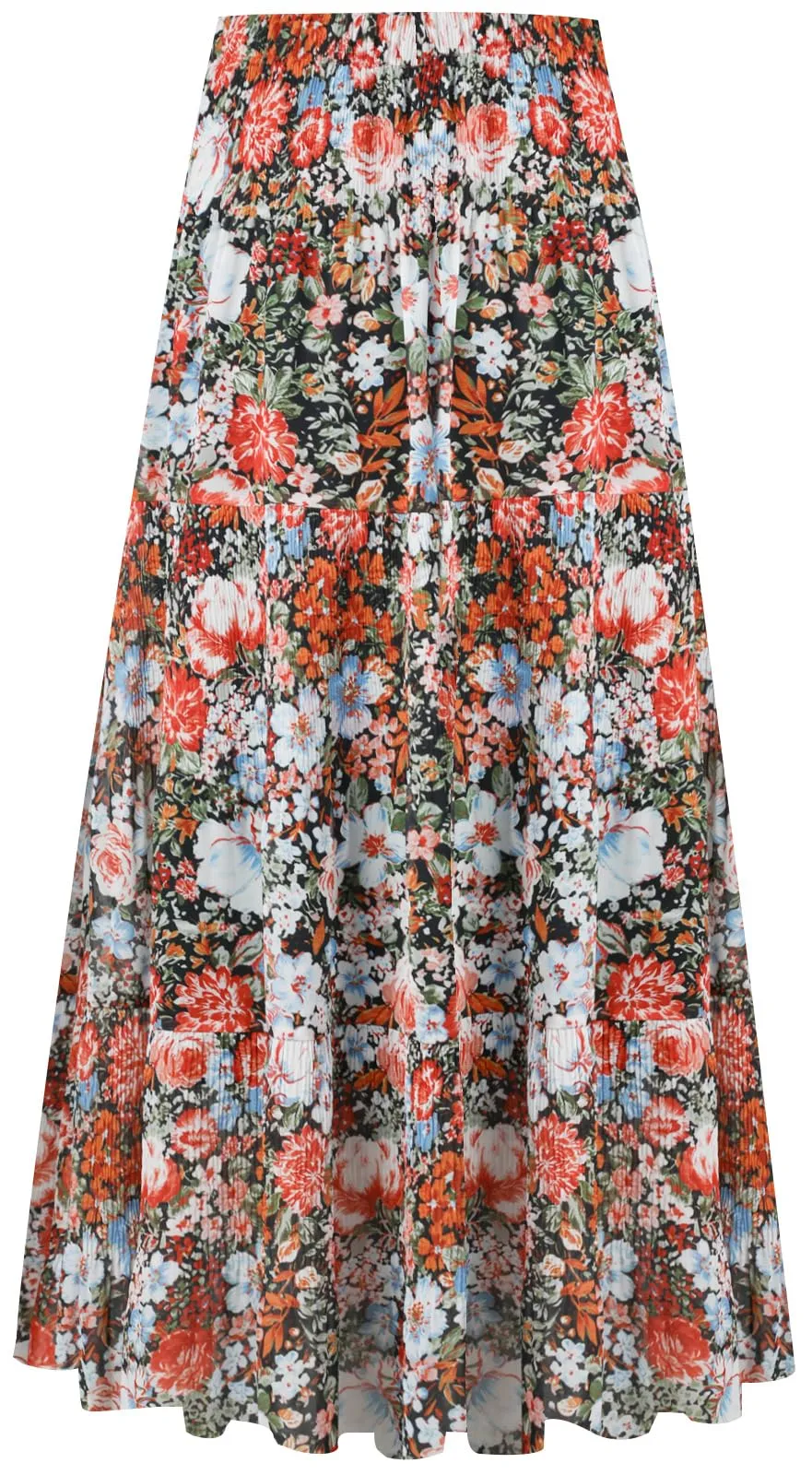 Genfien Gonna Lunga in Chiffon con Fodera da Donna - immagine 4
