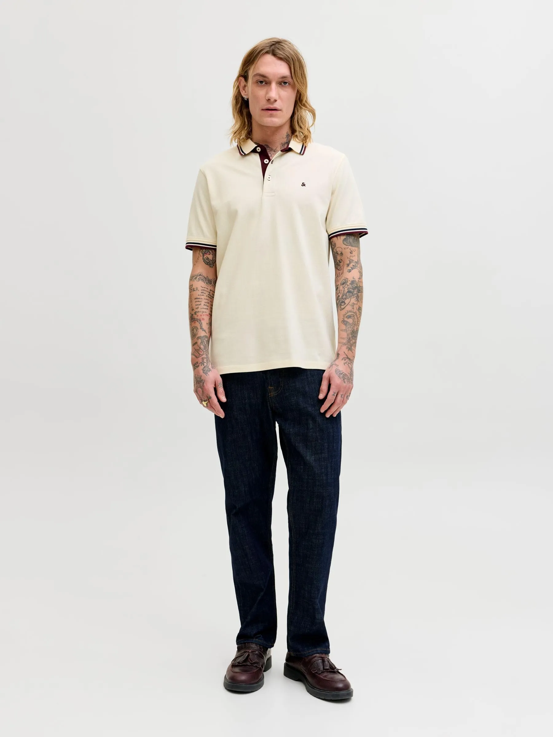 Jack & Jones Jjepaulos Polo S Noos, Antique White, S - immagine 4