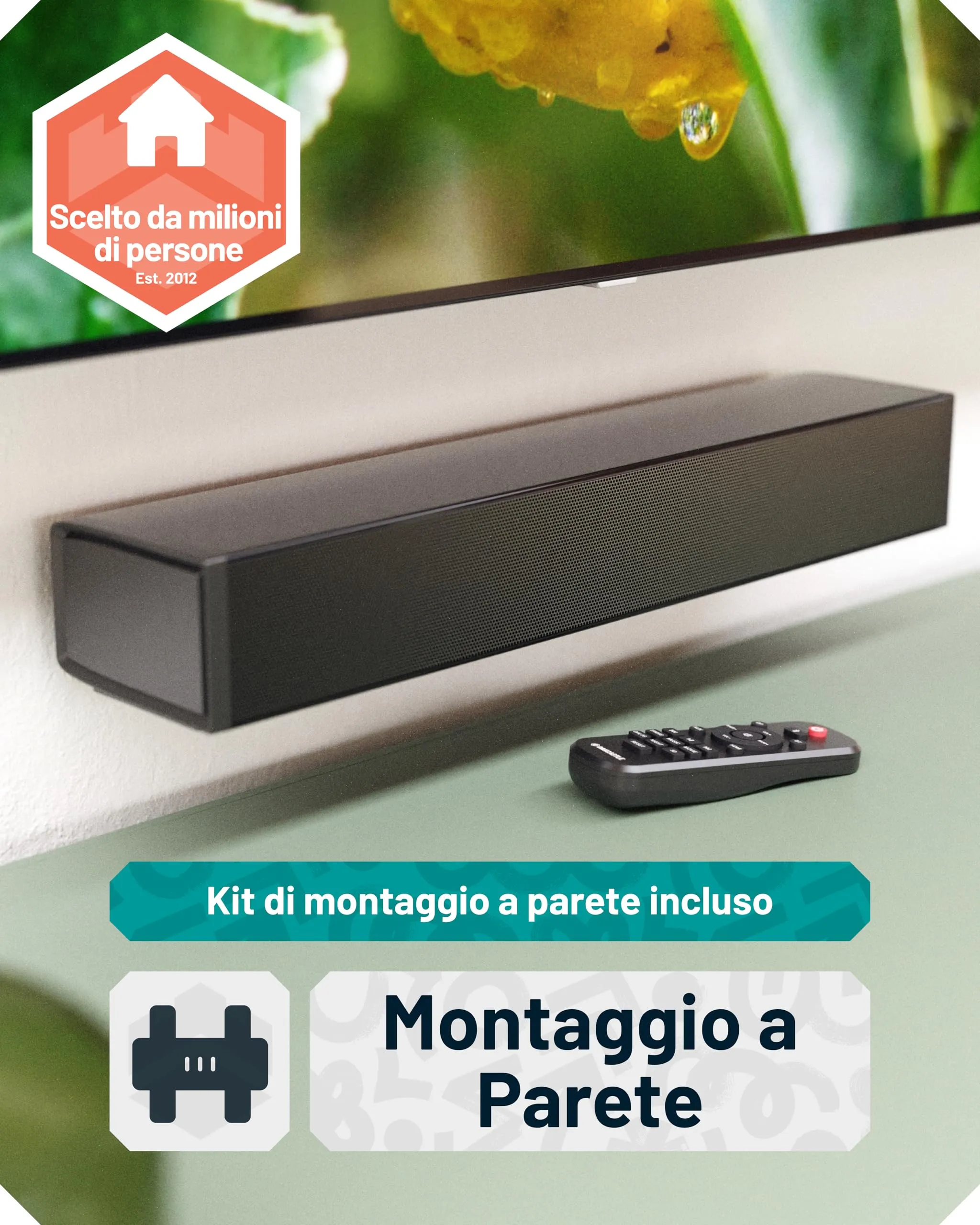 Oakcastle SB40 Bluetooth Soundbar Home Theater 60W - immagine 5