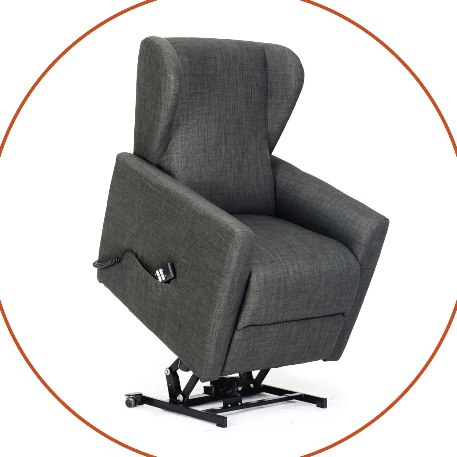 POLTRONE ITALIA Poltrona Relax Elettrica 2 Motori Elevabile, Sfoderabile e Lavabile, Marrone - immagine 7