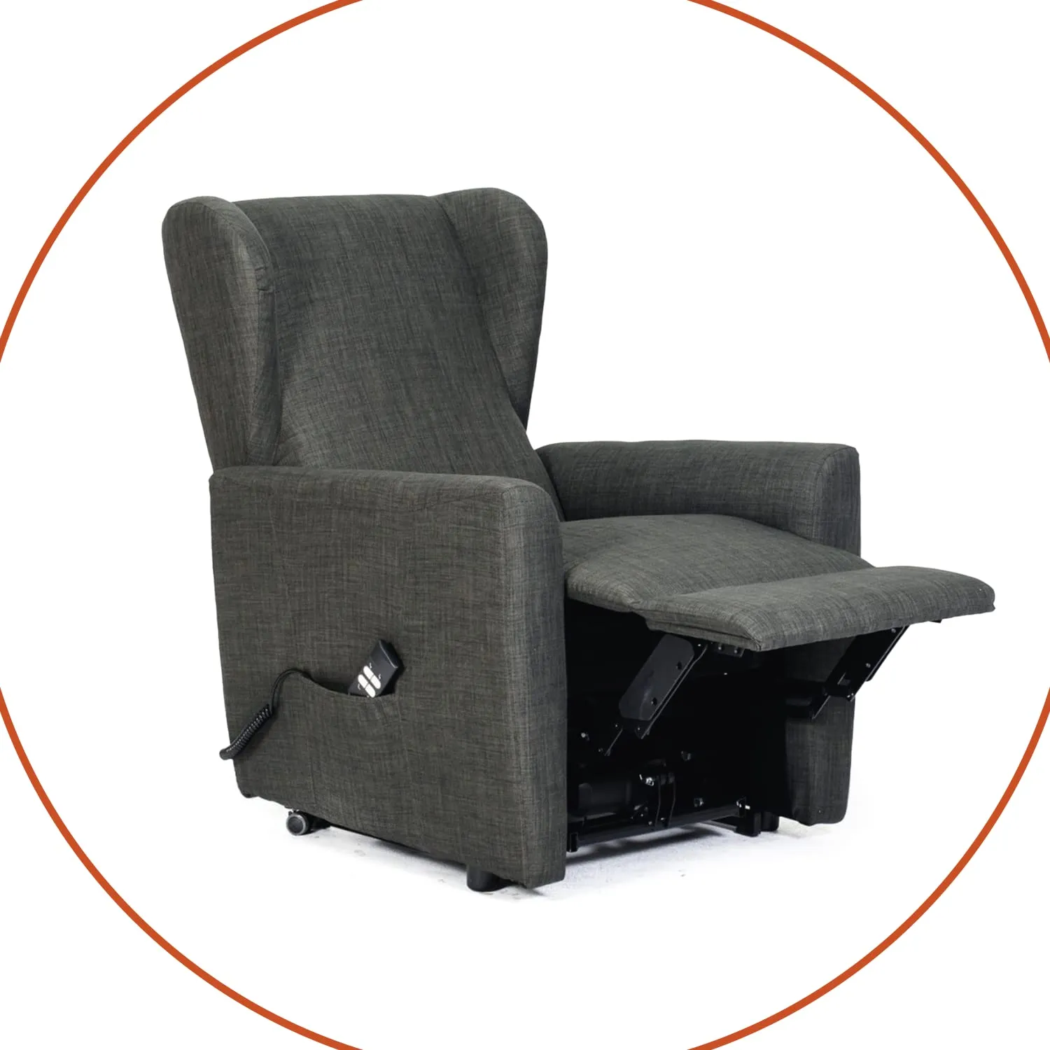 POLTRONE ITALIA Poltrona Relax Elettrica 2 Motori Elevabile, Sfoderabile e Lavabile, Marrone - immagine 8