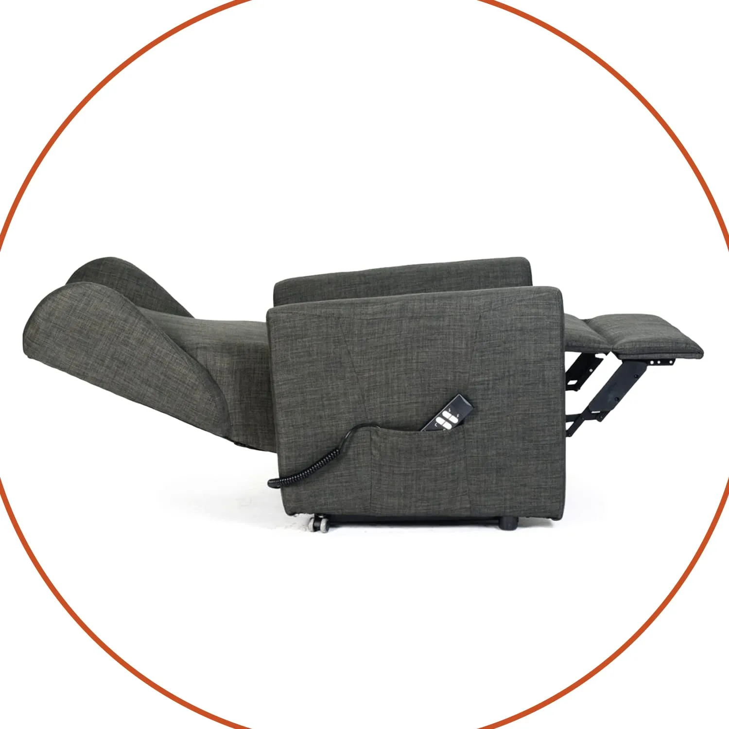 POLTRONE ITALIA Poltrona Relax Elettrica 2 Motori Elevabile, Sfoderabile e Lavabile, Marrone - immagine 10