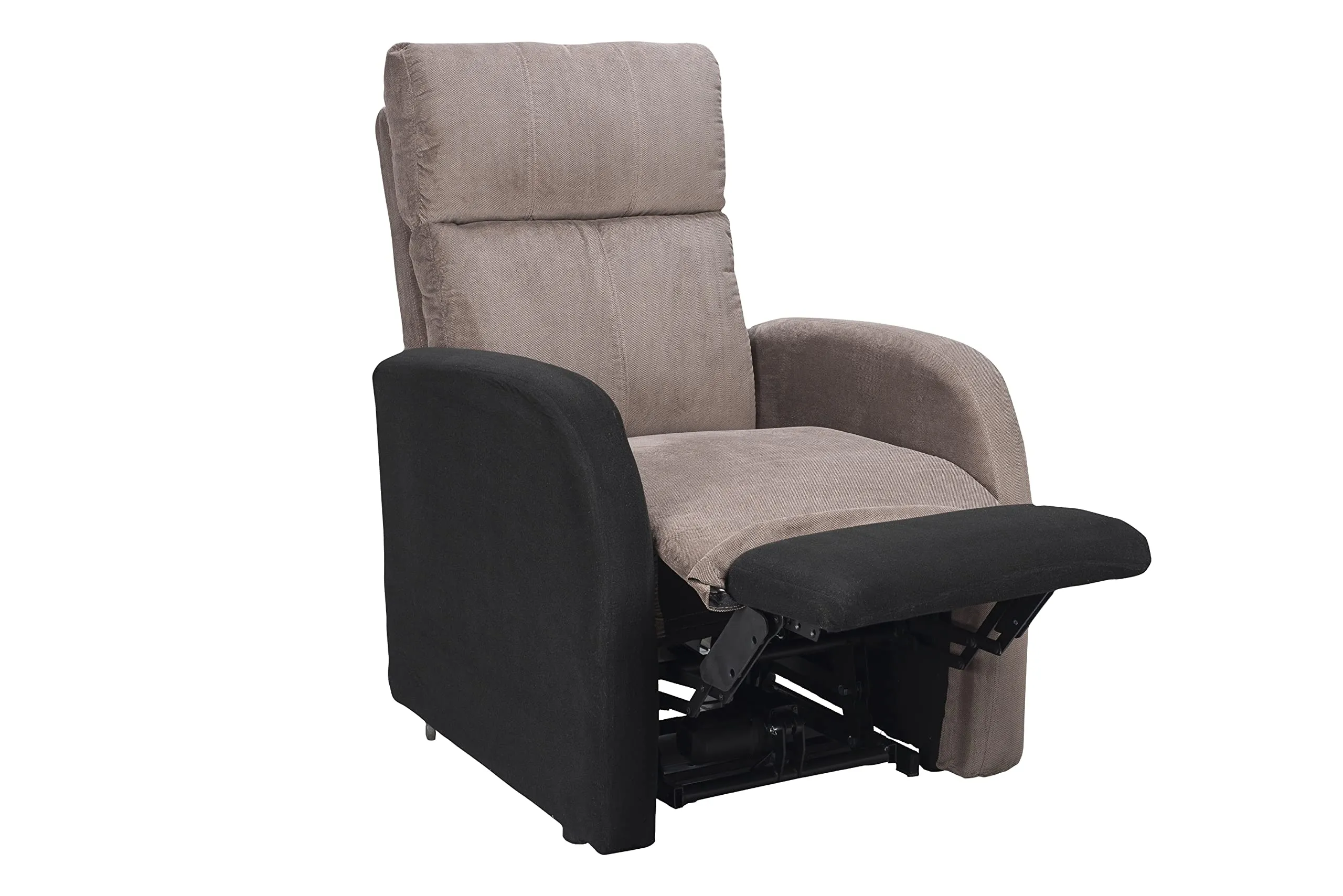 Poltrone Italia Poltrona Relax Elettrica 2 Motori, Elevabile con Ruote, Sfoderabile e Lavabile, Grigio - immagine 11